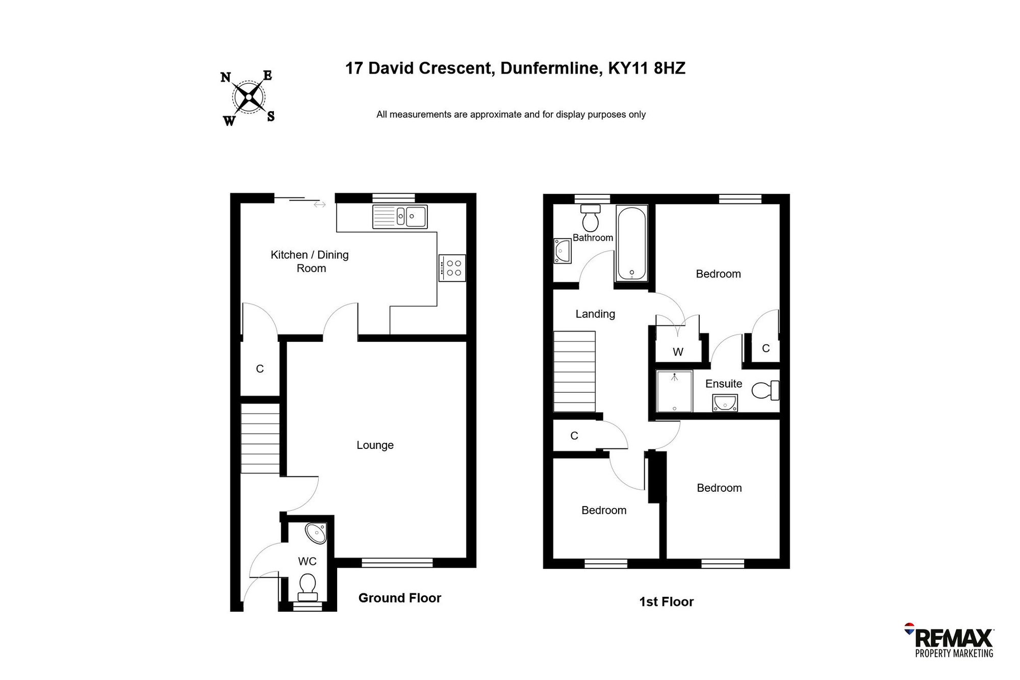 17 David Crescent, Dunfermline floorplan