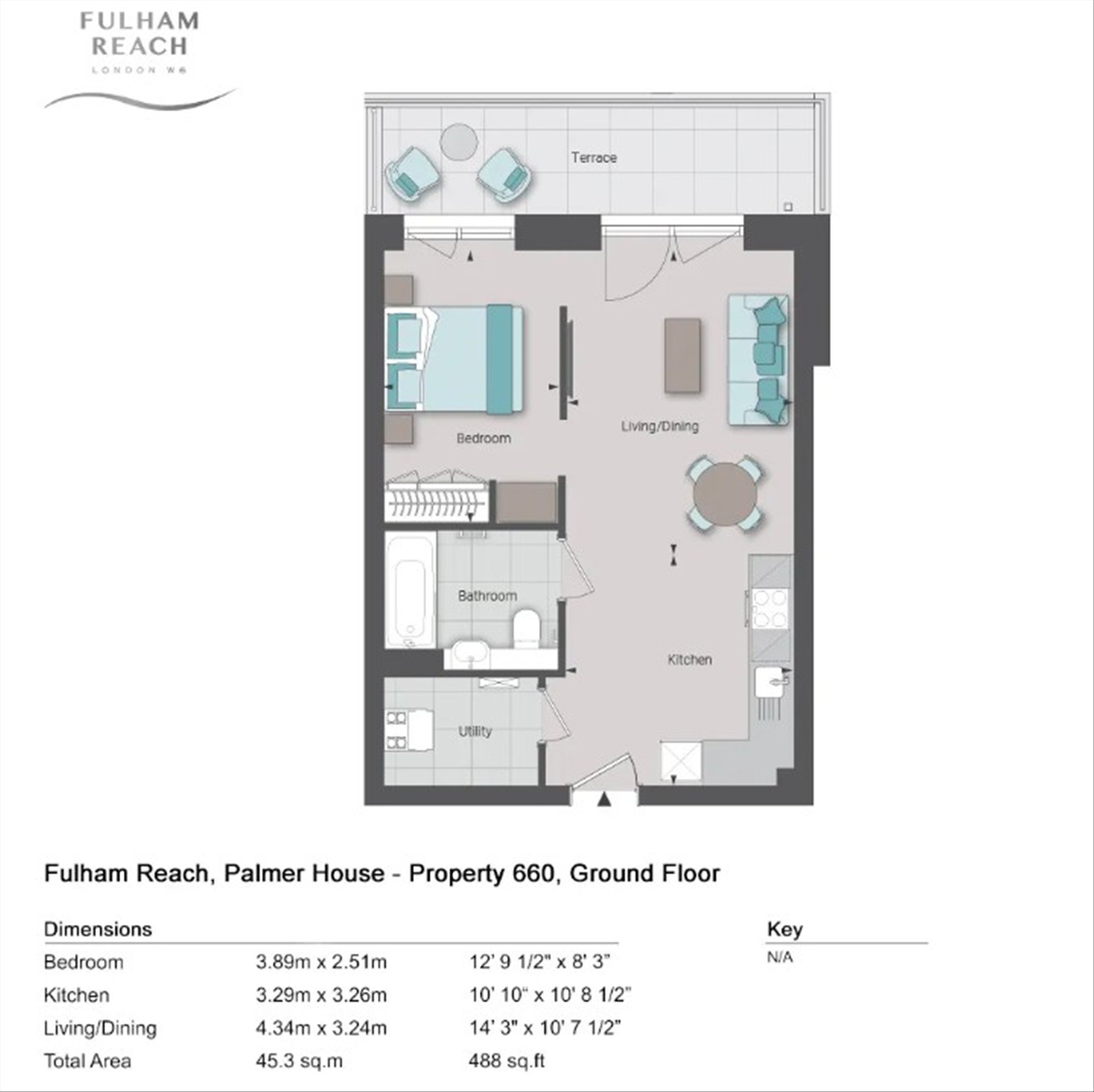 Plot 660, Palmer House, Parr's Way, London floorplan