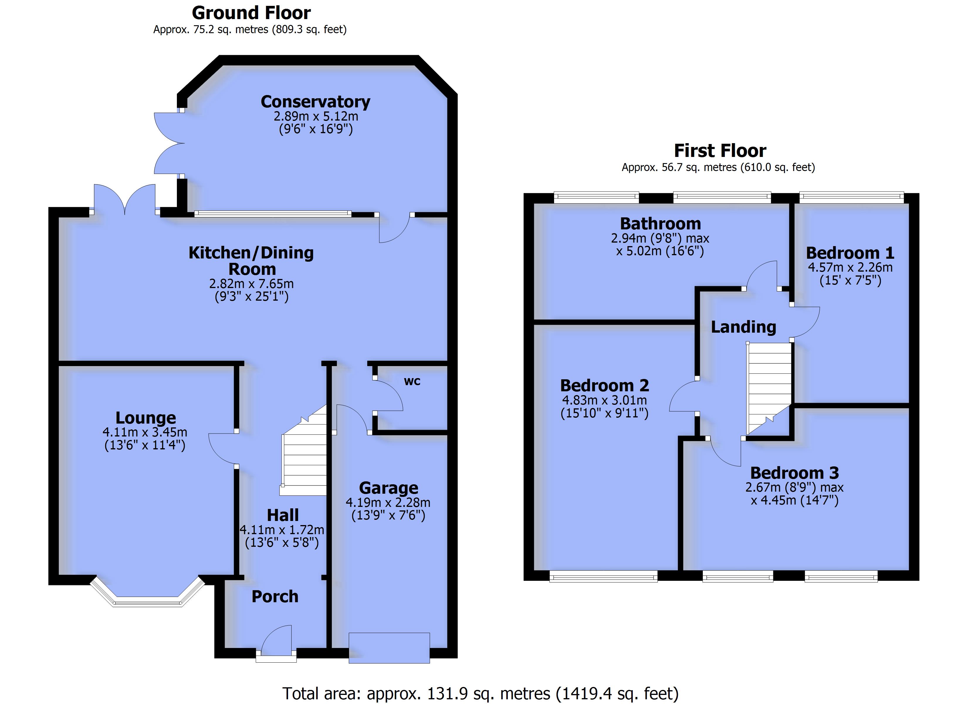 31, Chelford Close, Manchester floorplan