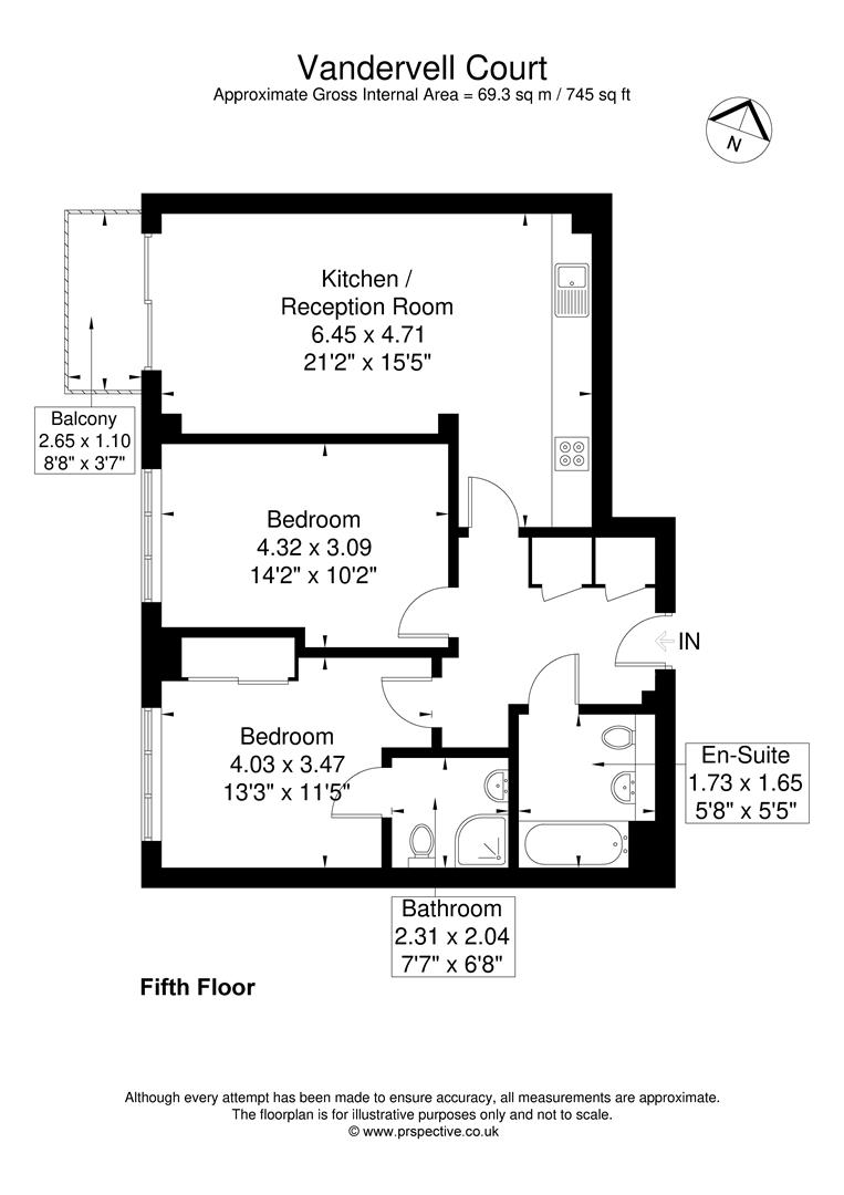44 Vandervell Court, Larden Road, London floorplan