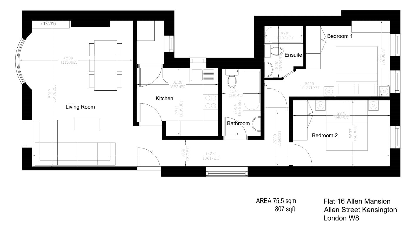 2 Bedrooms Flat to rent in Allen Mansions, Allen Street, London W8