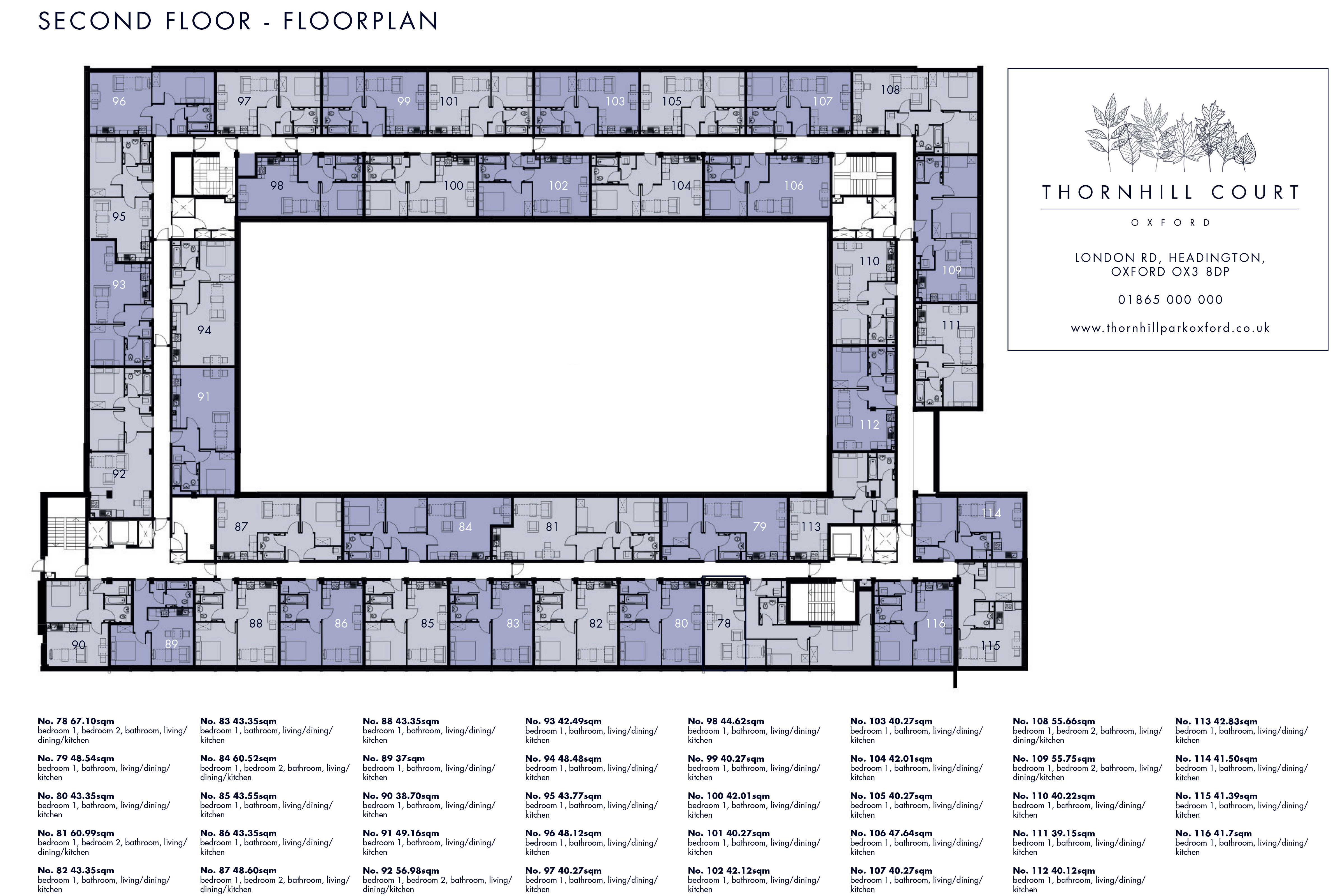 Flat 109 Thornhill Court, London Road, Oxford floorplan