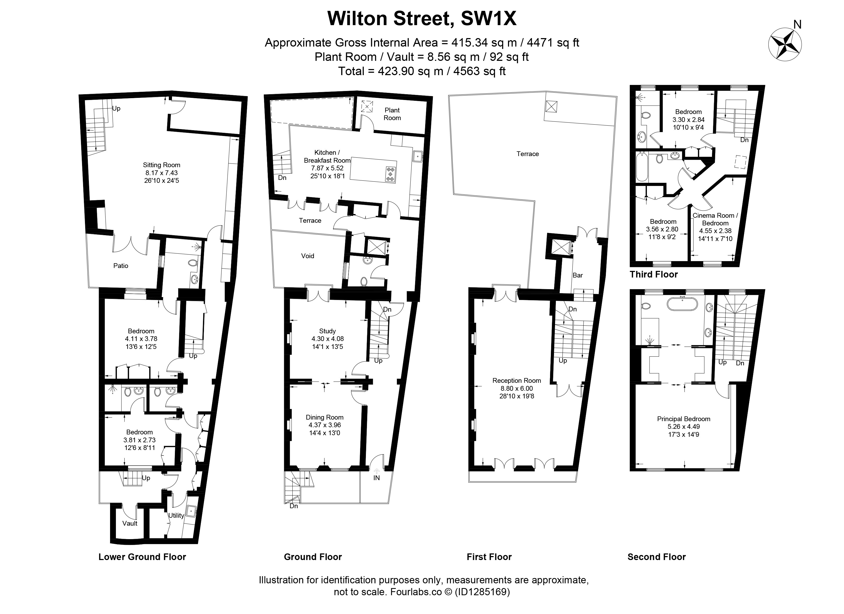 3, Wilton Street, London floorplan