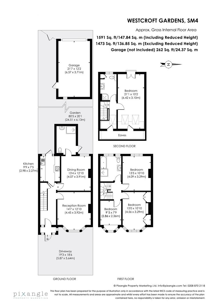 80, Westcroft Gardens, Morden floorplan