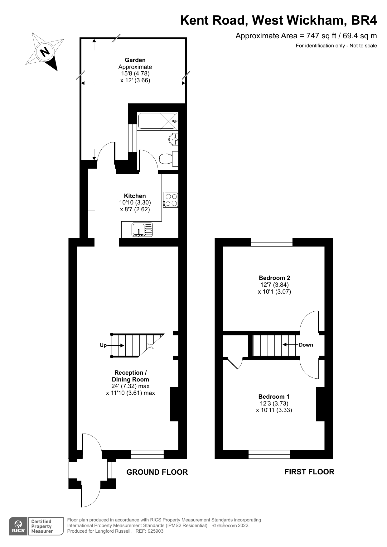 Kent Road, West Wickham BR4, 2 bedroom terraced house for sale