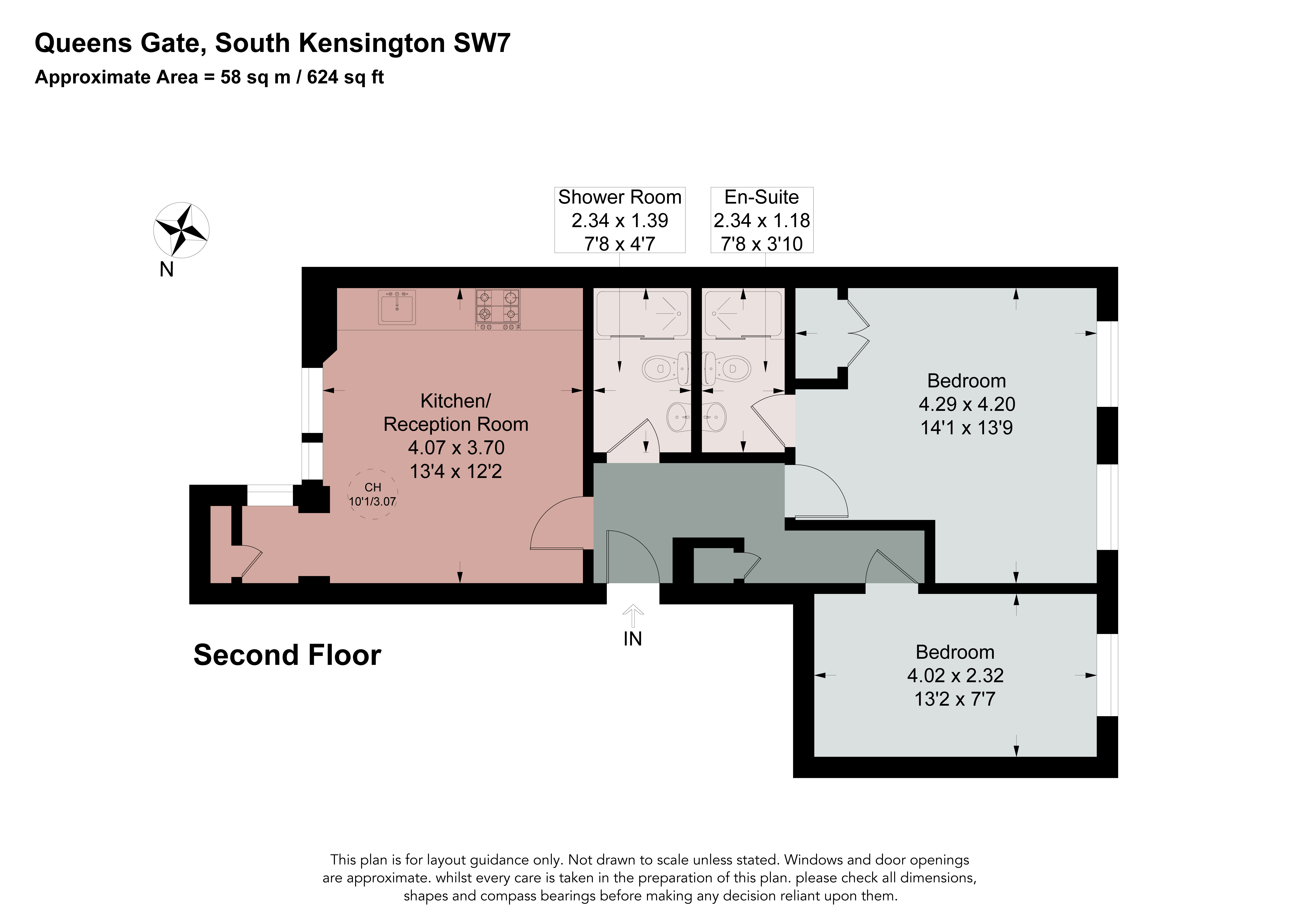 Flat 7, 123, Queens Gate, London floorplan