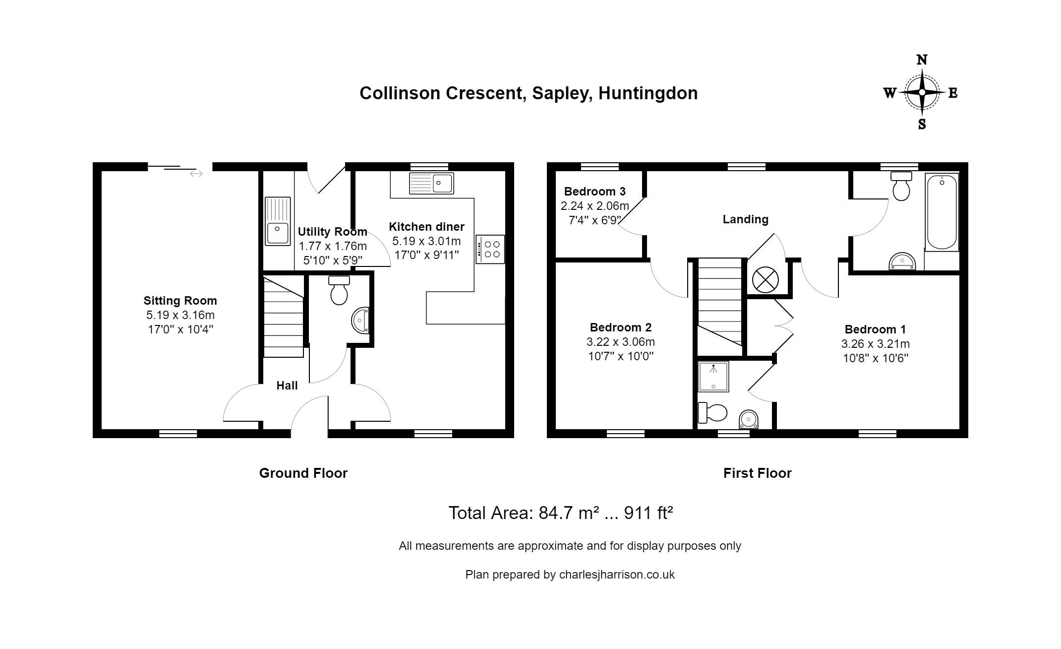 33, Collinson Crescent, Huntingdon floorplan