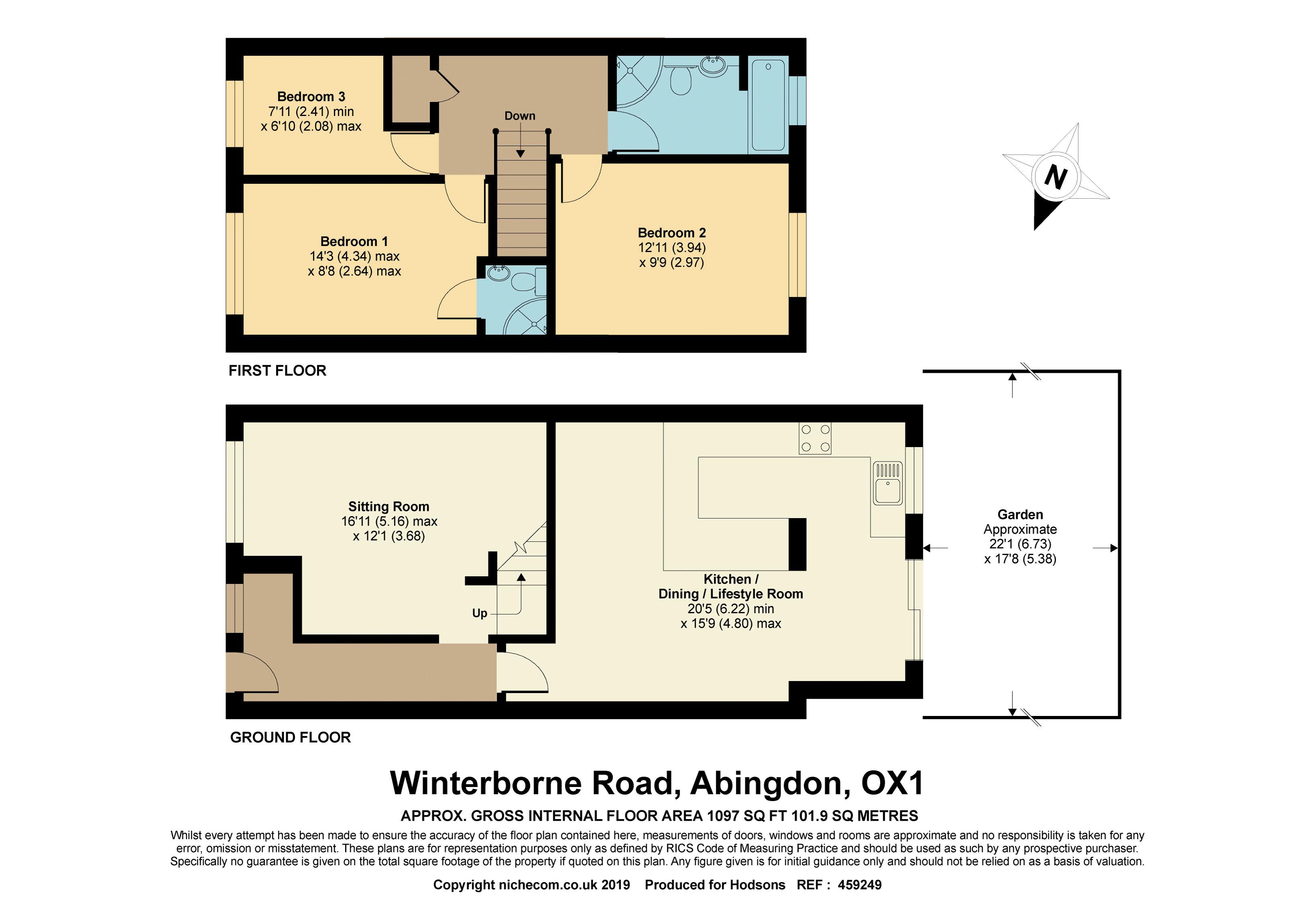 3 Bedrooms Terraced house for sale in Winterborne Road, Abingdon OX14