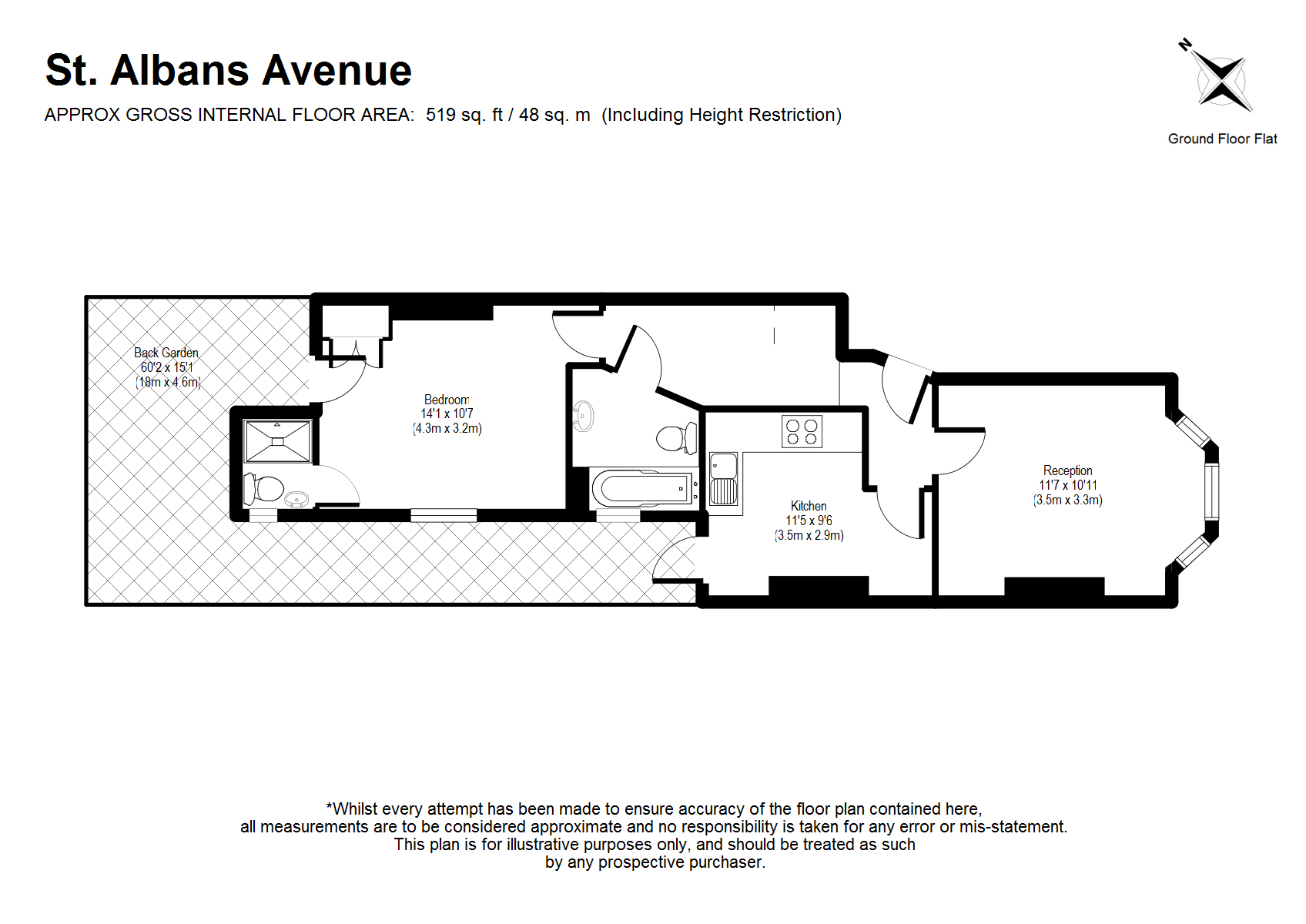 St Albans Avenue, Chiswick floorplan