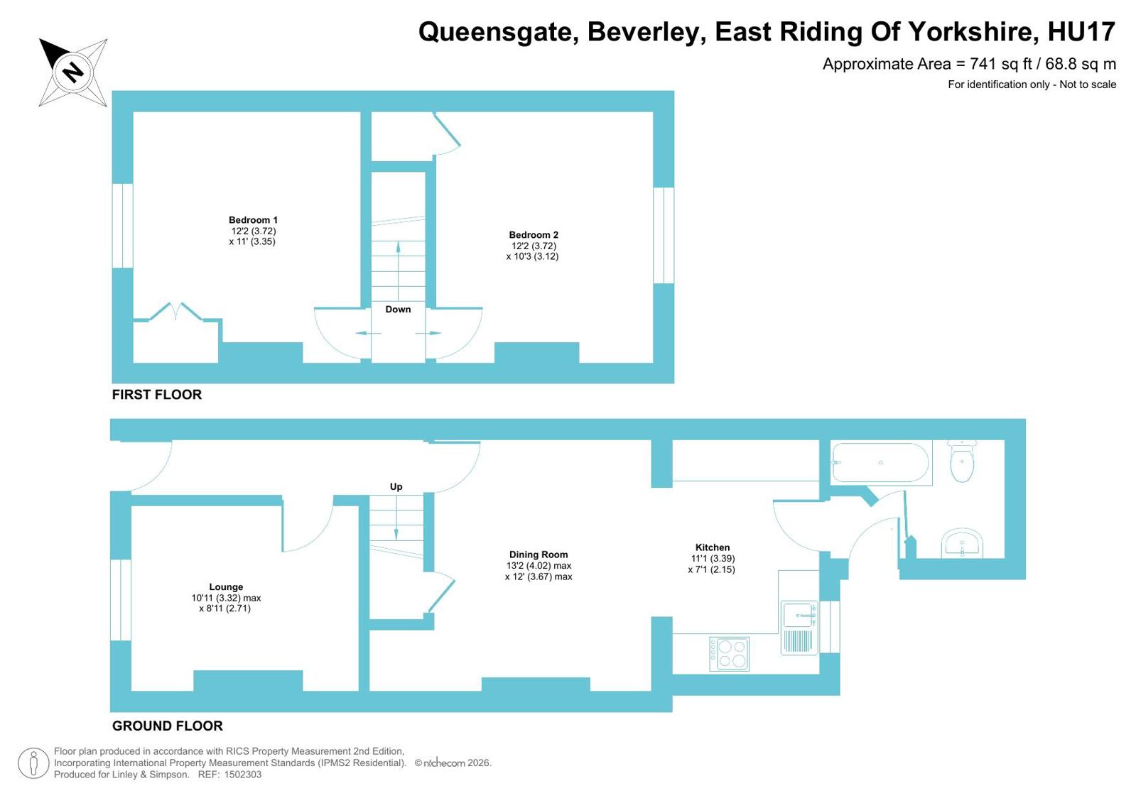 37, Queensgate, East Riding of Yorkshire floorplan