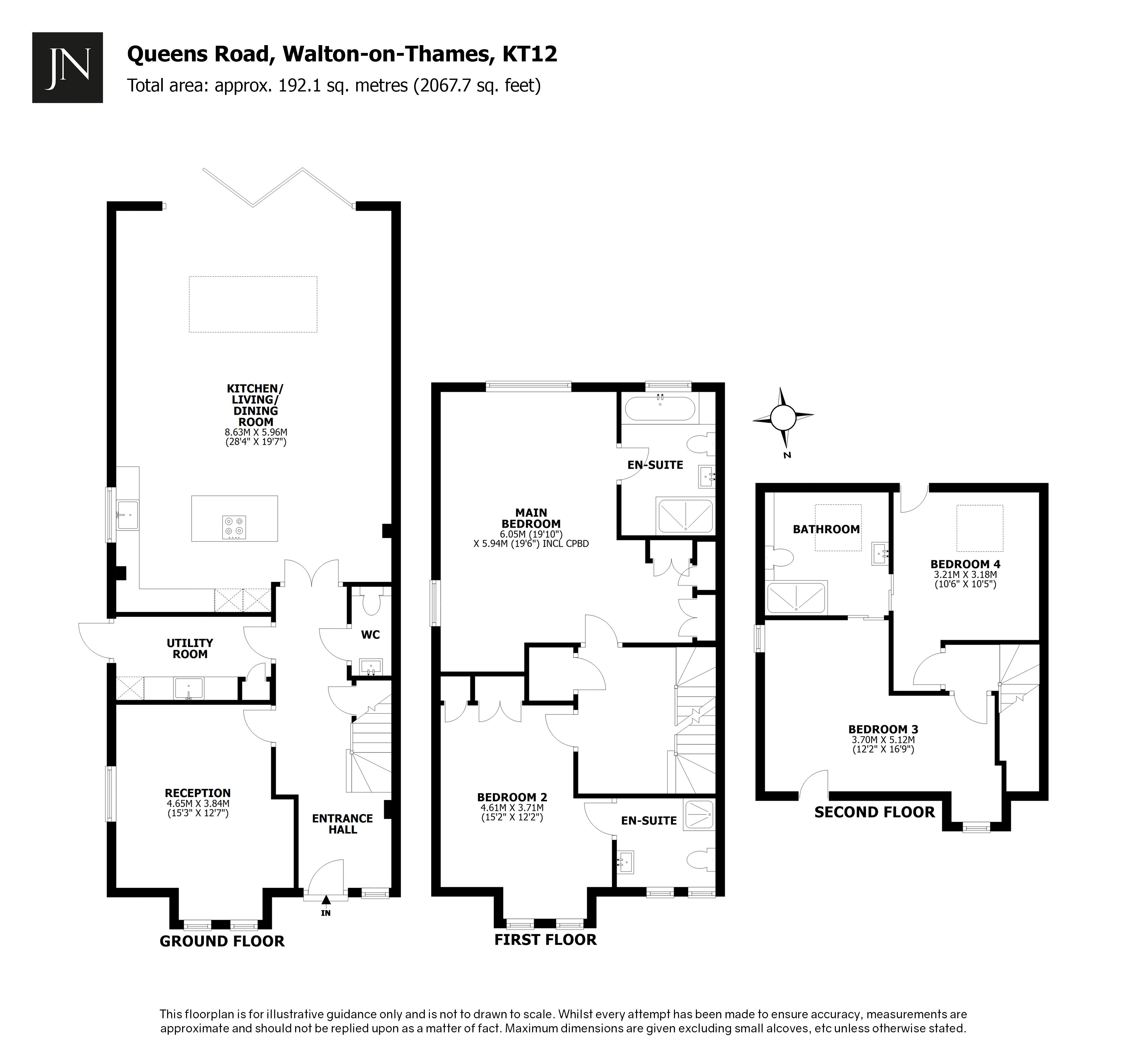 Luna, 86, Queens Road, Hersham floorplan