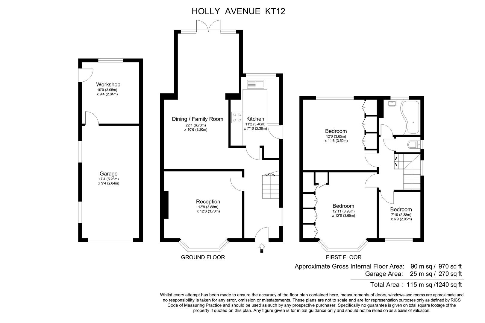 3 Bedrooms Semi-detached house for sale in Holly Avenue, Walton-On-Thames KT12