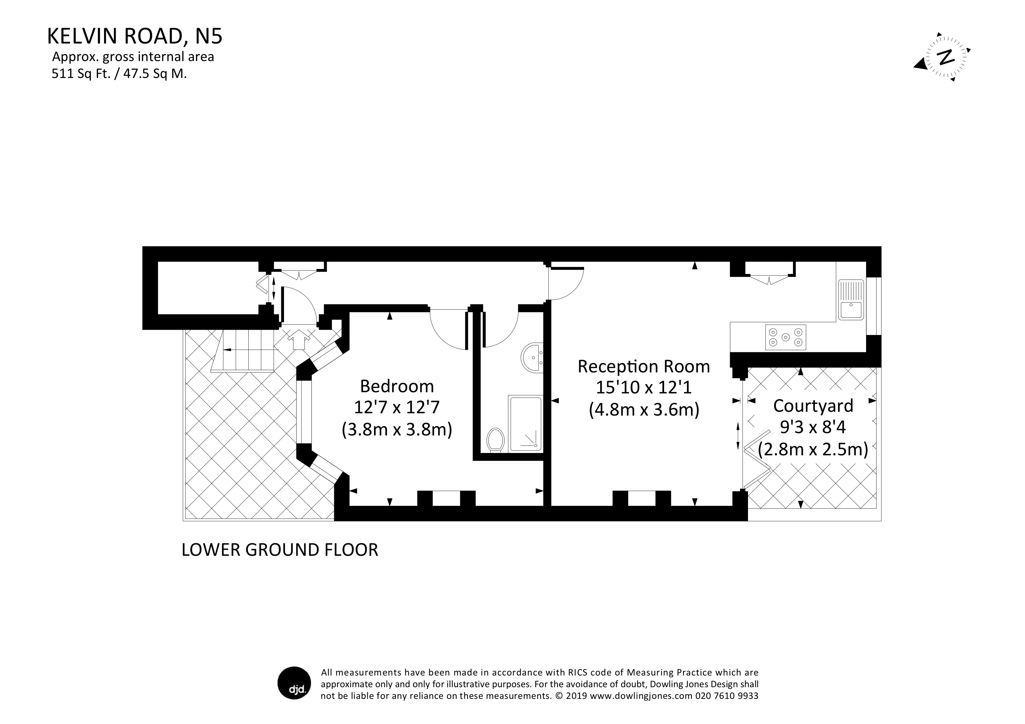 1 Bedrooms Flat to rent in Kelvin Road, London N5