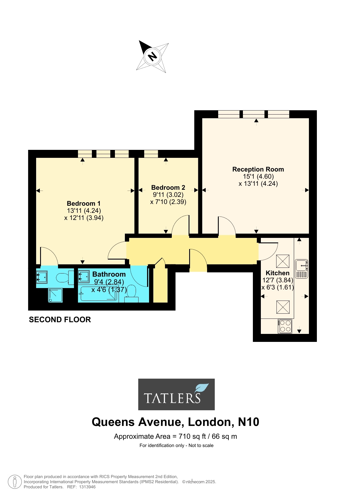 Flat 5, 13, Queens Avenue, London floorplan