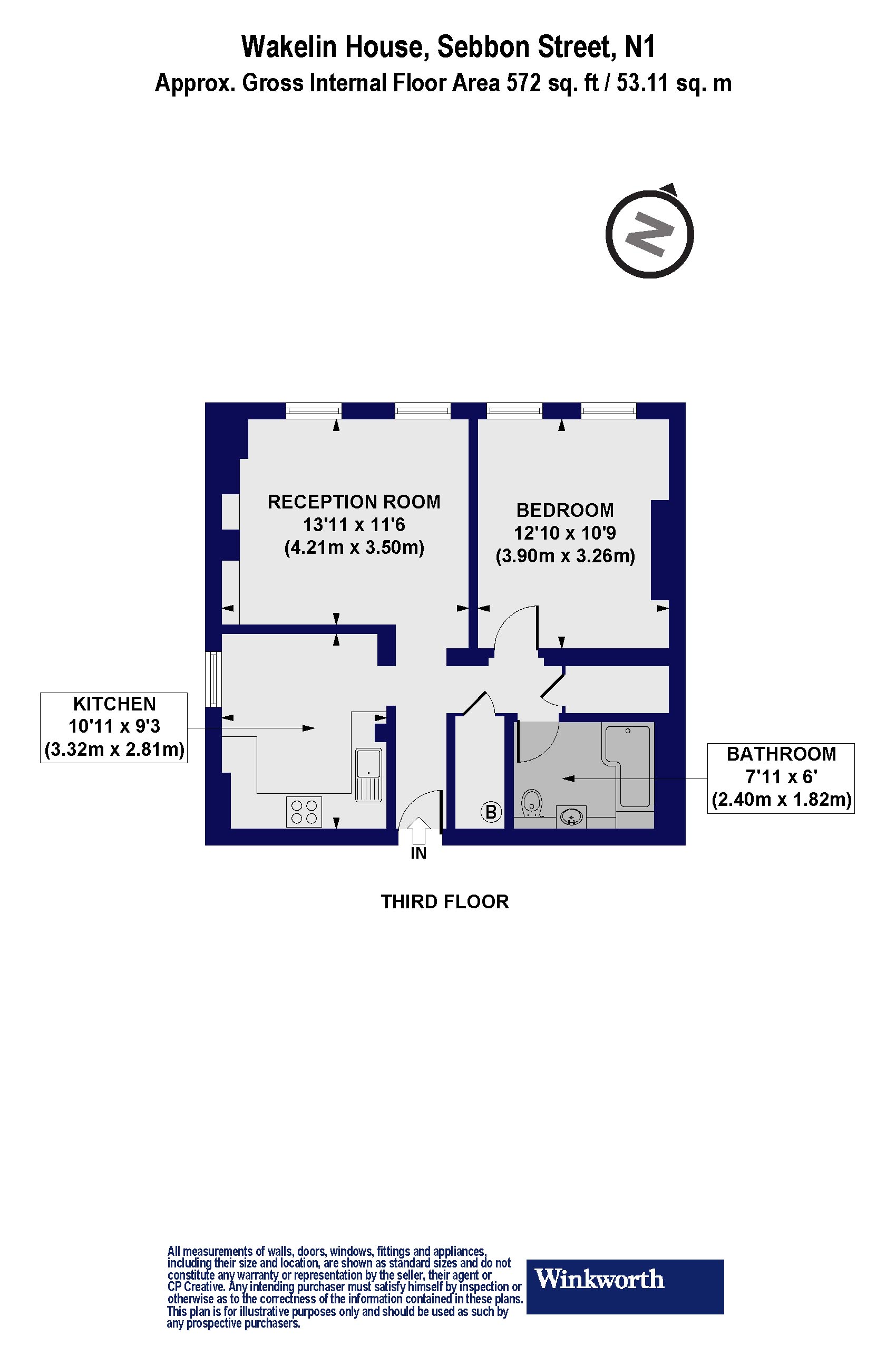 Flat 10,, Wakelin House, London floorplan