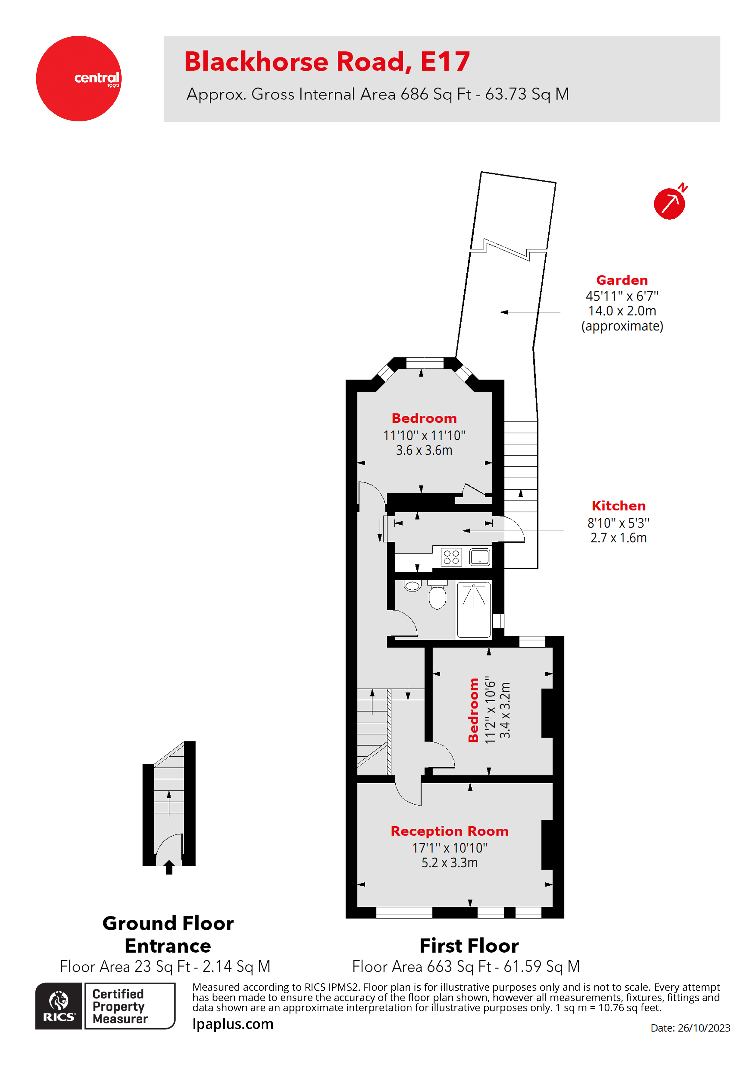 157, Blackhorse Road, London floorplan