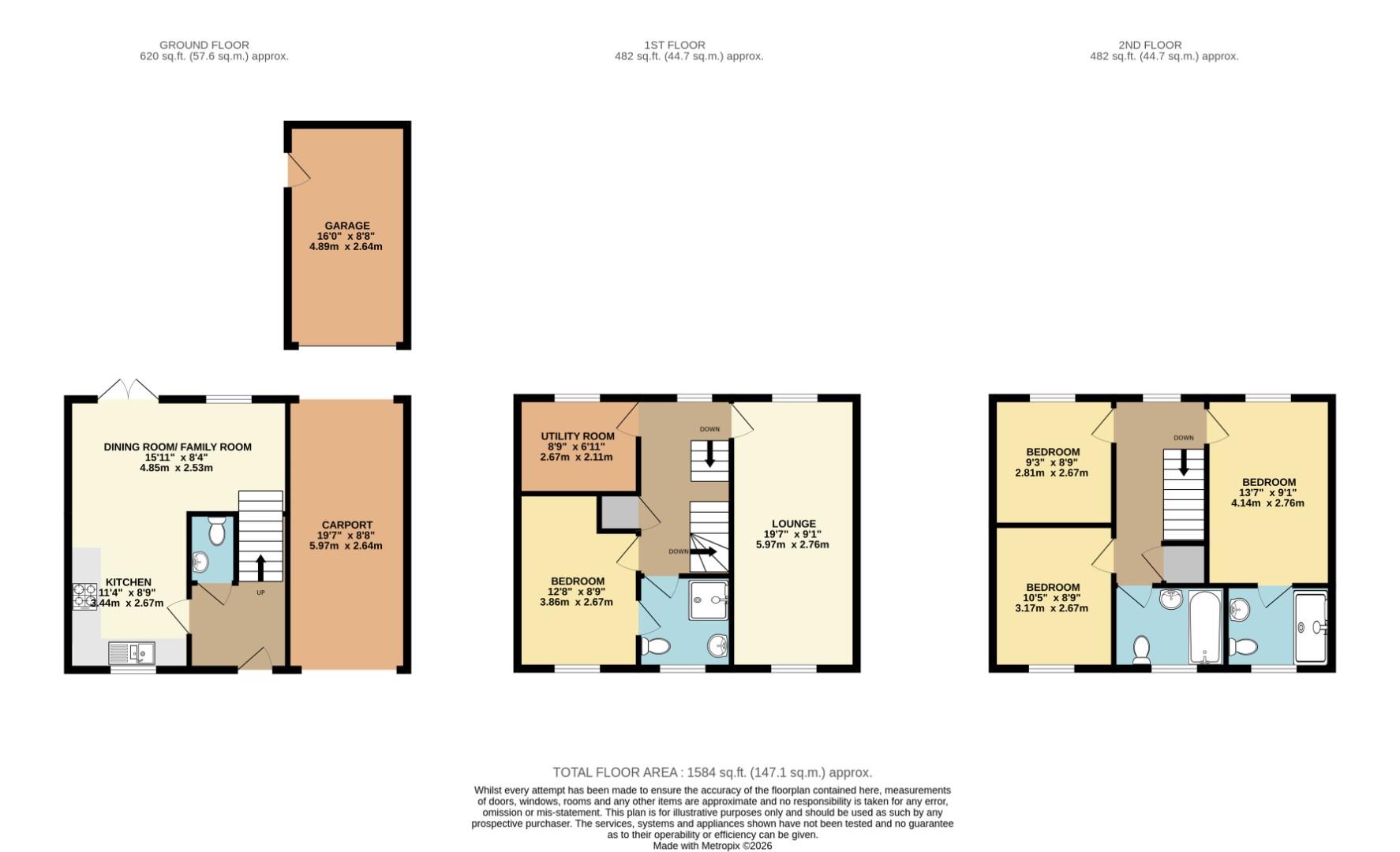 60, Cormorant Way, Leighton Buzzard floorplan