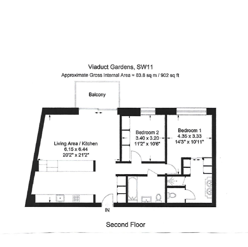 2 Bedrooms Flat to rent in New Union Square, Embassy Gardens, London. SW11