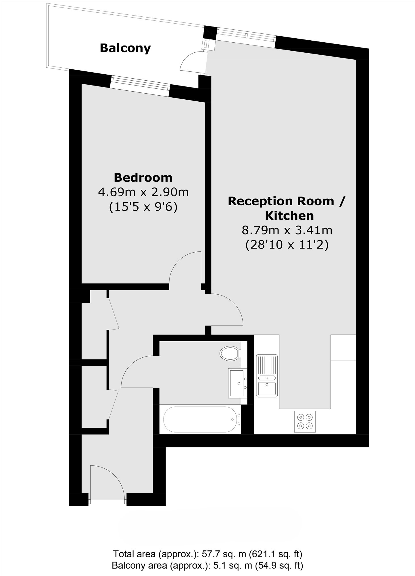 Flat 9, Malthouse Court, High Street, Brentford floorplan