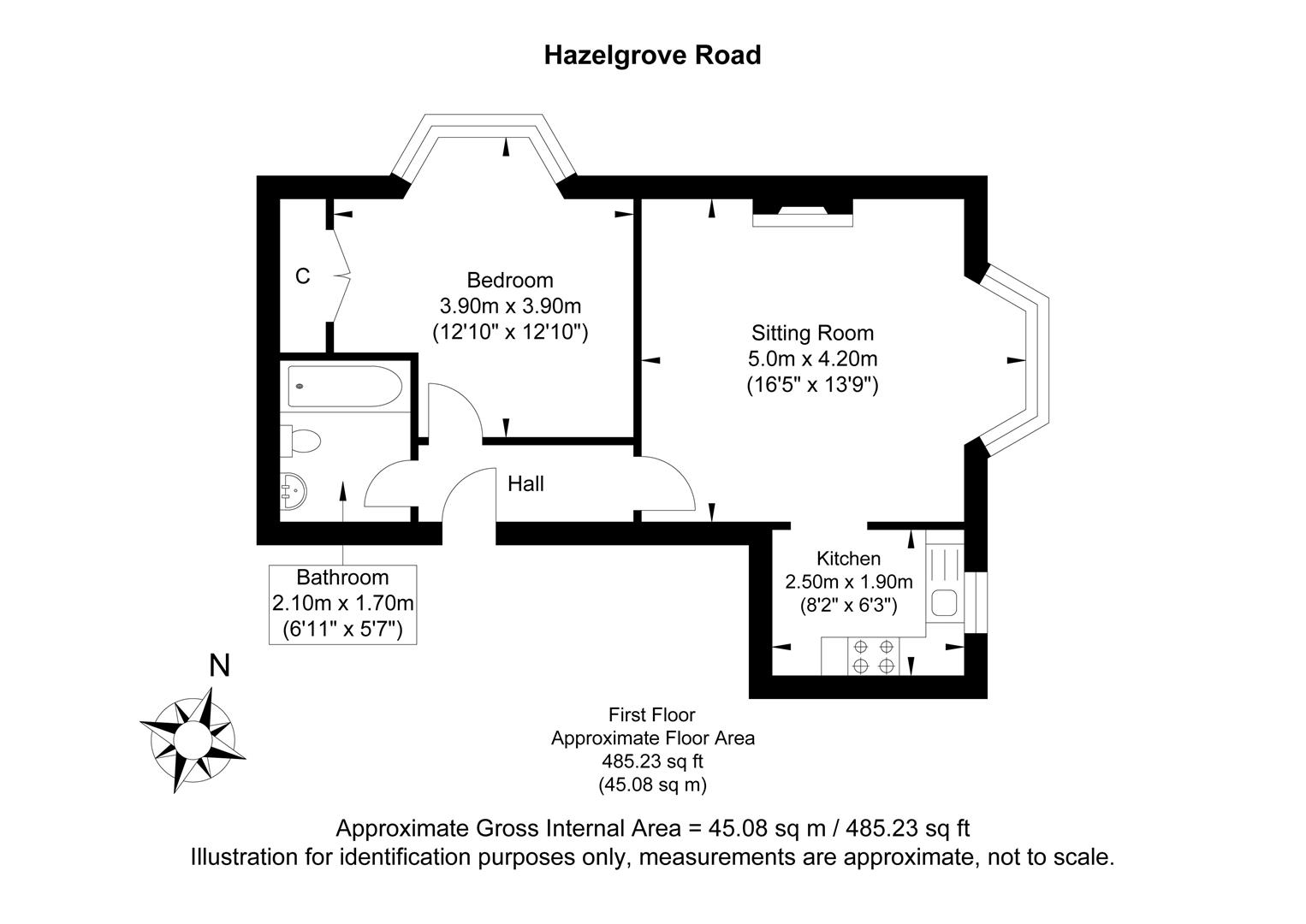 Flat 6 Abigail House, Hazelgrove Road, Haywards Heath floorplan
