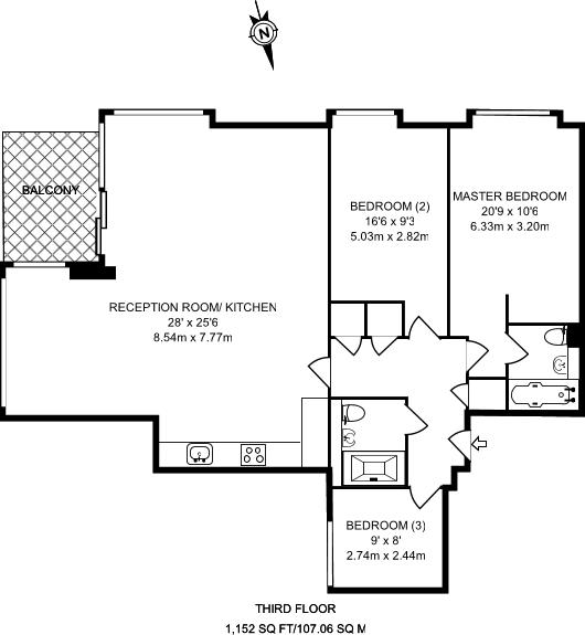 3 Bedrooms Flat to rent in Oval Road, Camden, London NW1