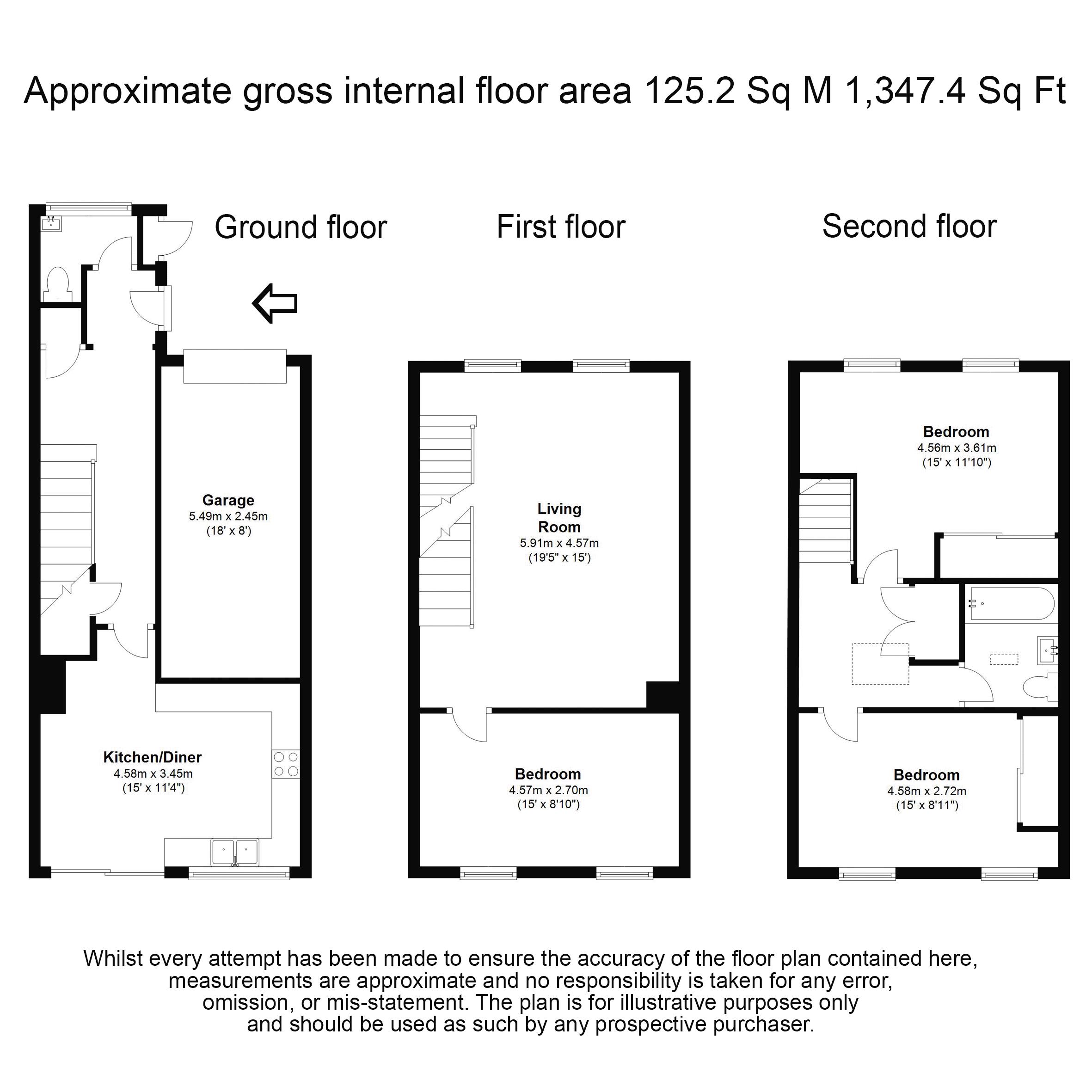3 Bedrooms Terraced house for sale in Silver Tree Close, Walton-On-Thames KT12
