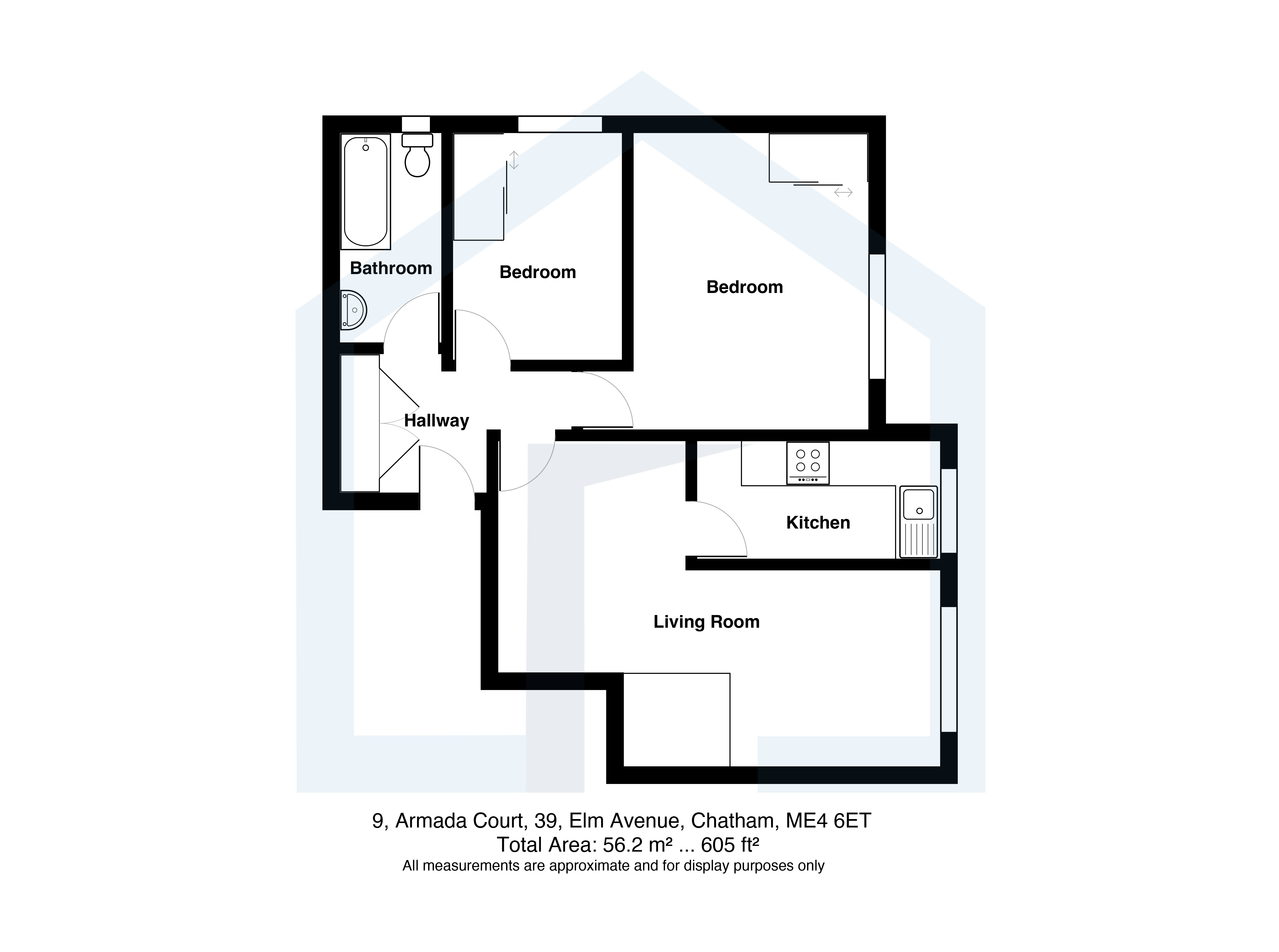 Flat 9 Armada Court, Elm Avenue, Chatham floorplan