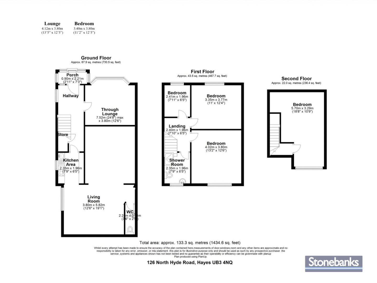 126, North Hyde Road, Hayes floorplan