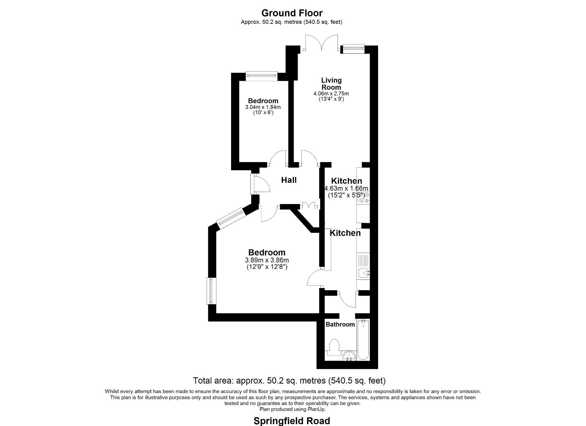 Flat 2, 41 Springfield Road, Brighton floorplan