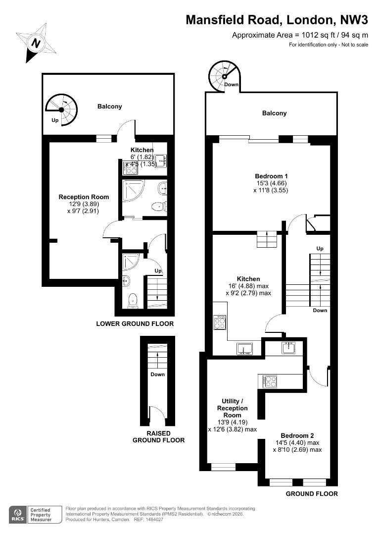 Flat B, 33 Mansfield Road, London floorplan