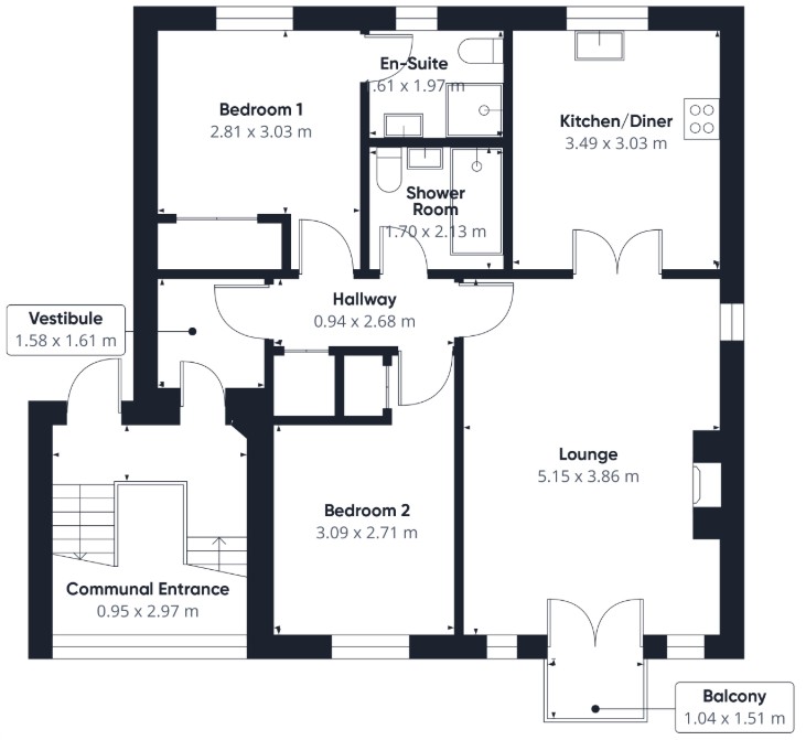 26, Wellingtonia Court, Inverness floorplan