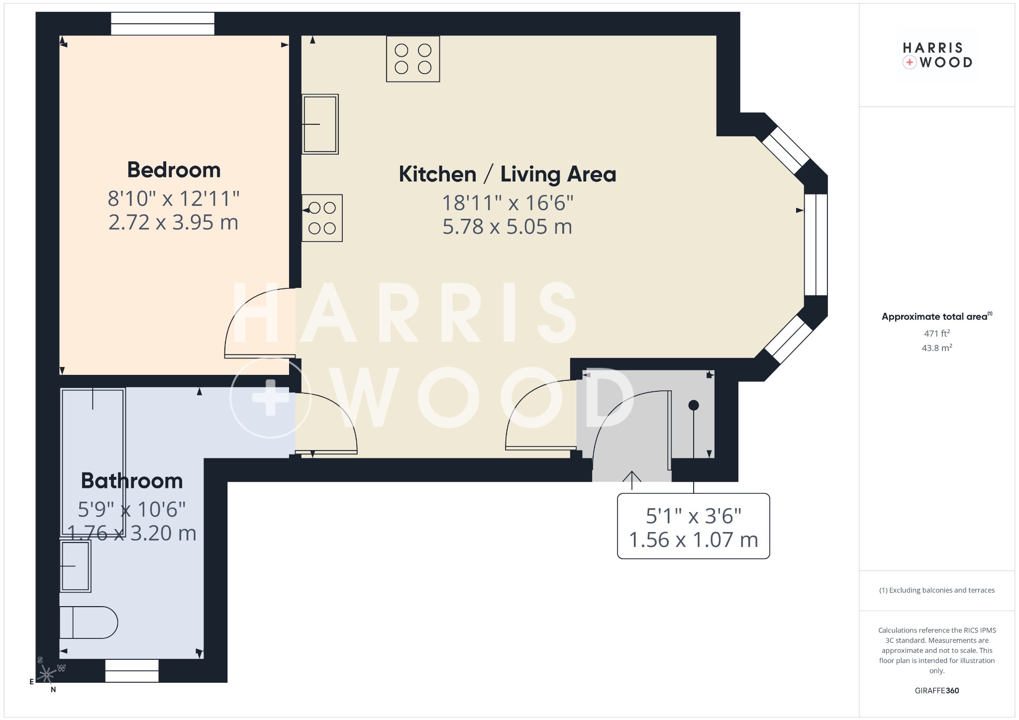 Flat 1, Victory House, Clacton-On-Sea floorplan