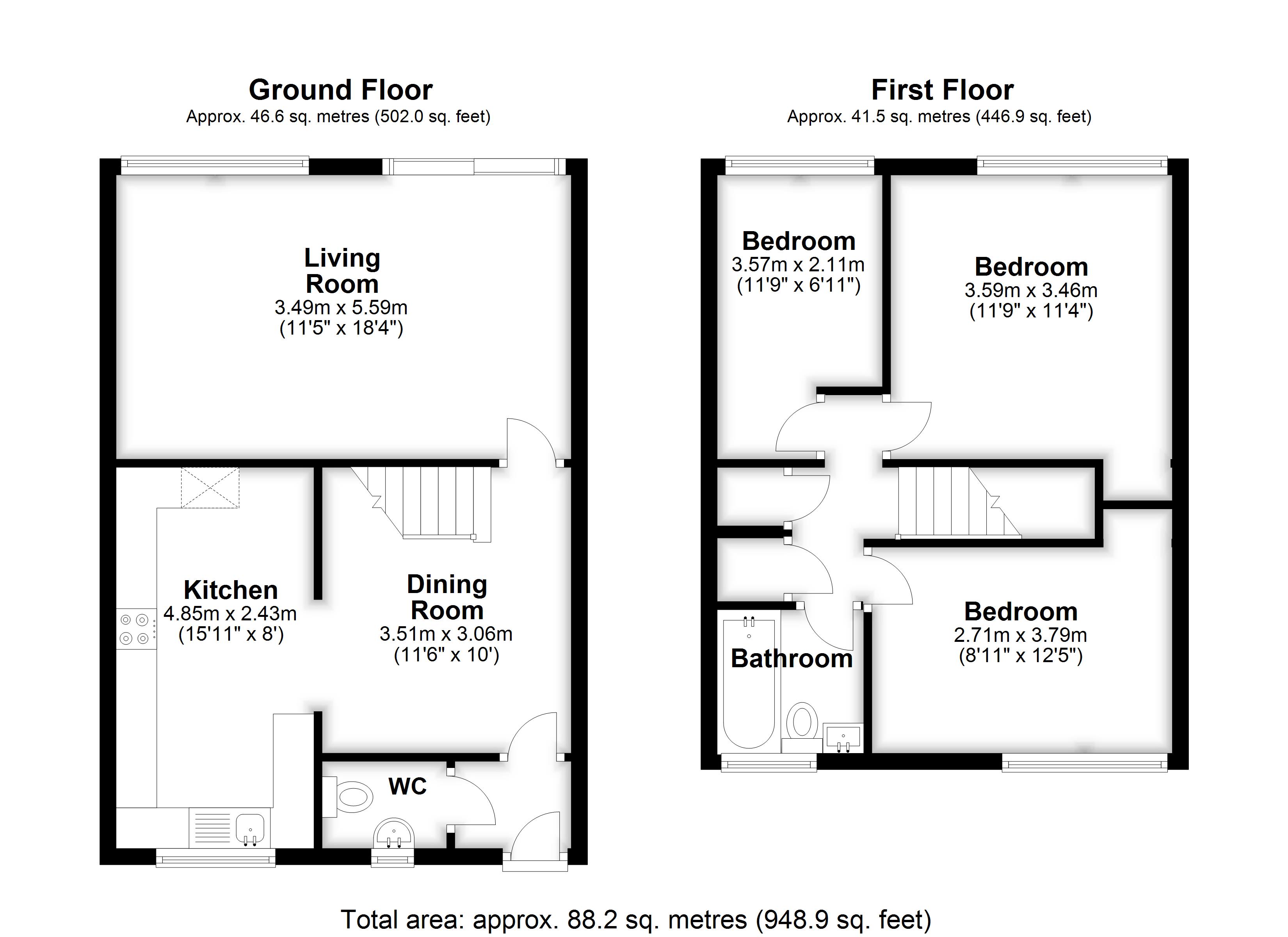 3 Bedrooms Terraced house for sale in Nursery Road, Great Cornard, Sudbury CO10