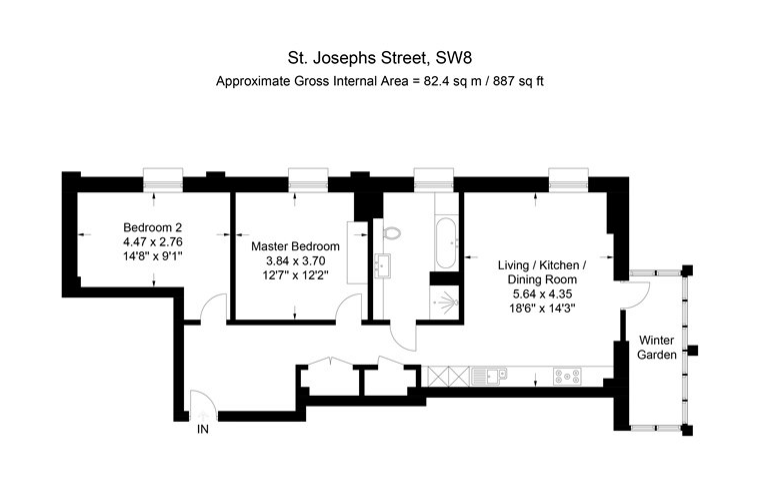 2 Bedrooms  to rent in St Joseph's Street, Battersea Exchange, London SW8