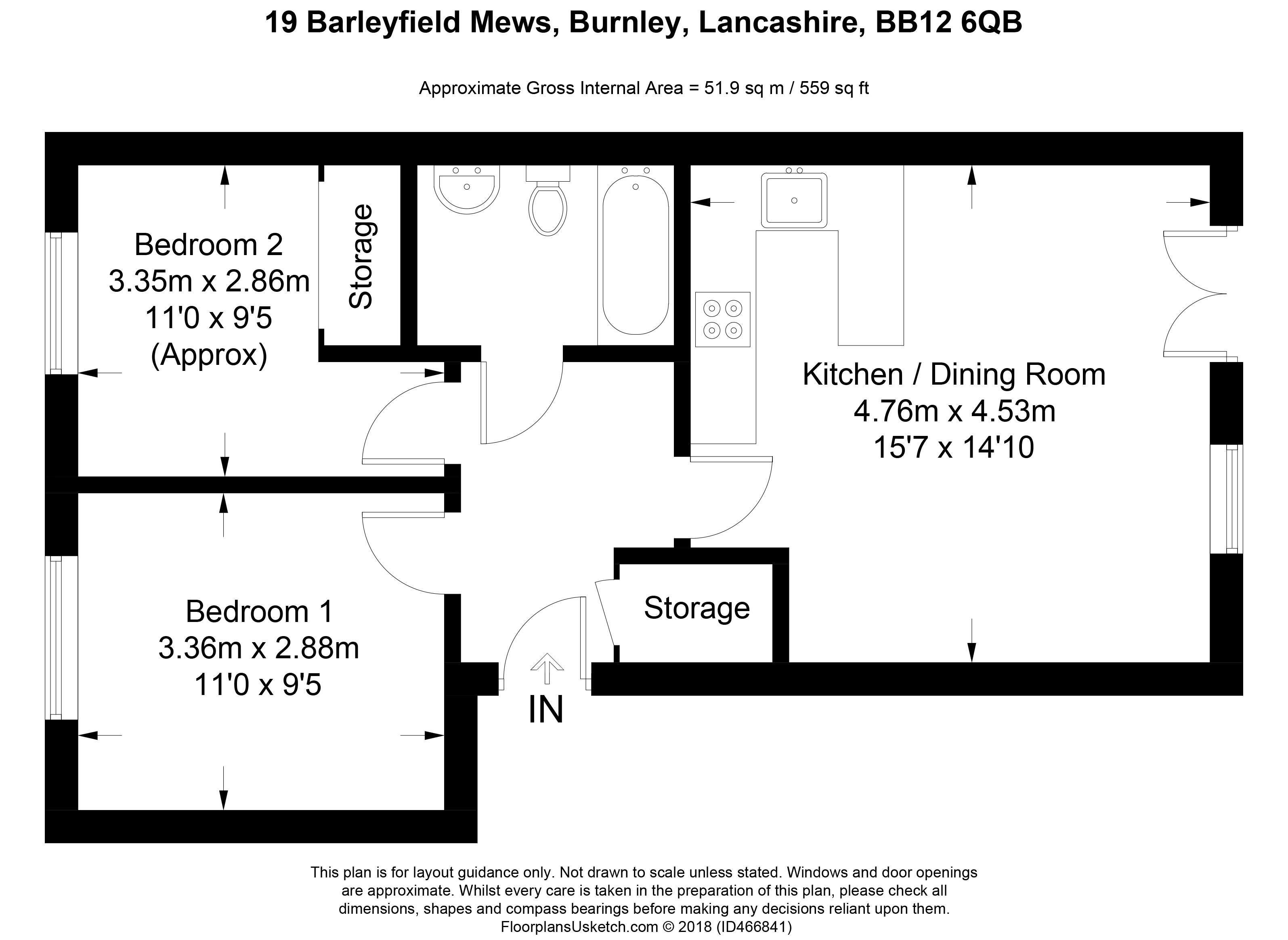 2 Bedrooms Flat for sale in Barleyfield Mews, Burnley, Lancashire BB12