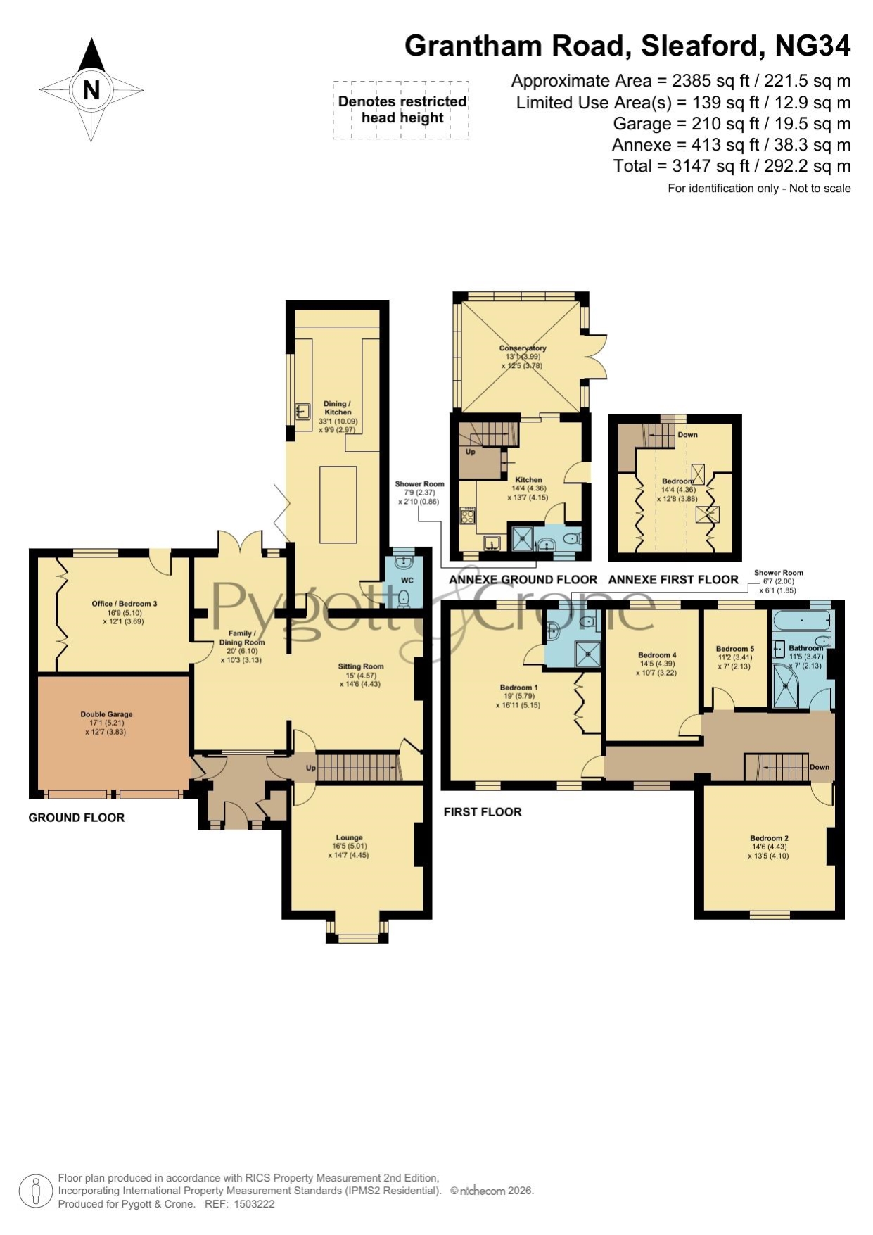 252, Grantham Road, Sleaford floorplan