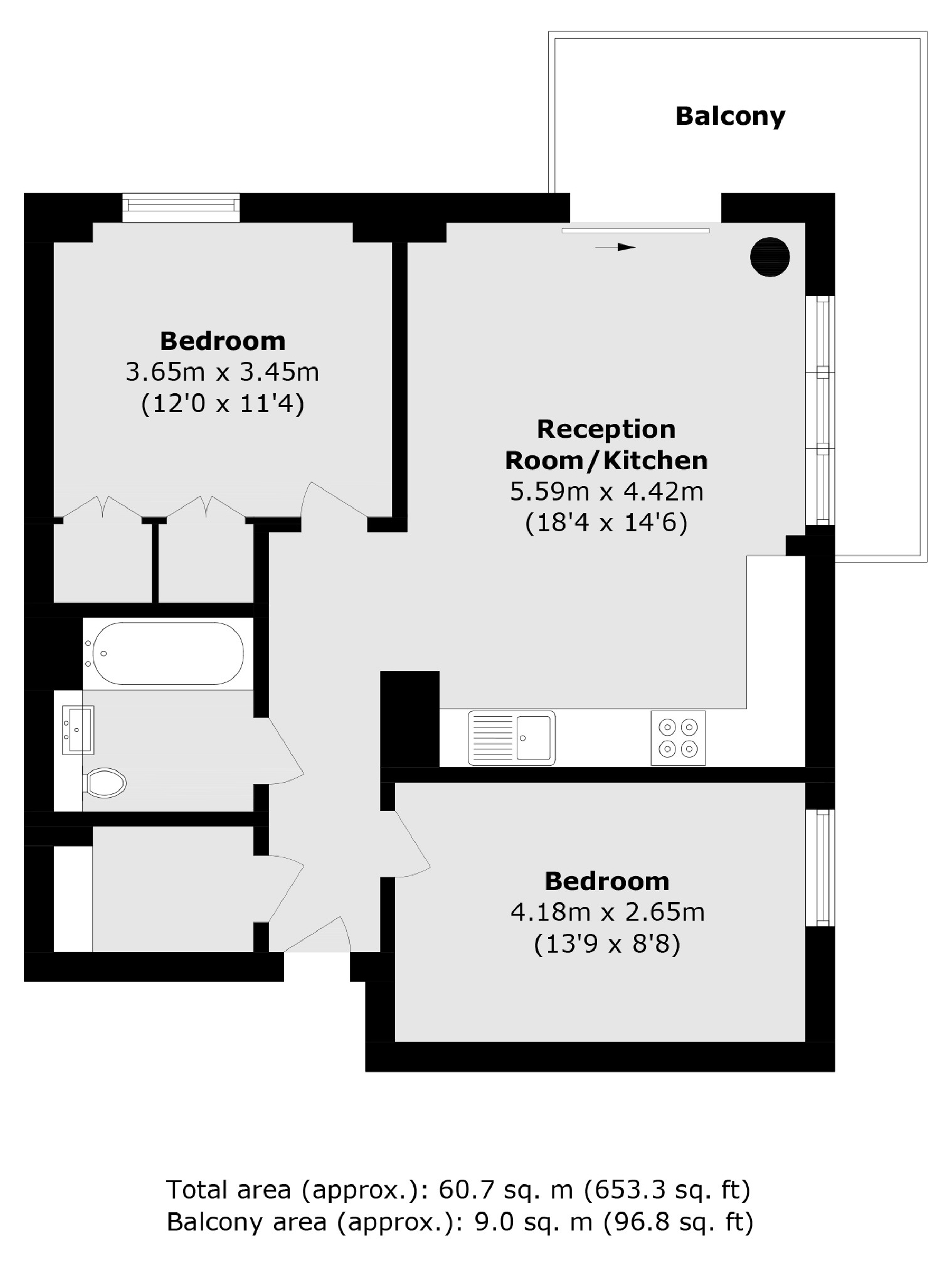 Flat 404, Larkin House, 307, Kidbrooke Park Road, London floorplan