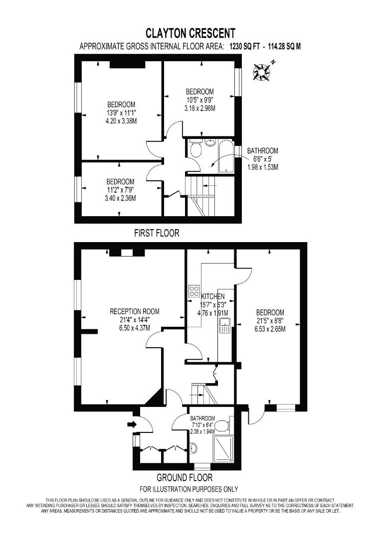 Clayton Crescent, Brentford floorplan