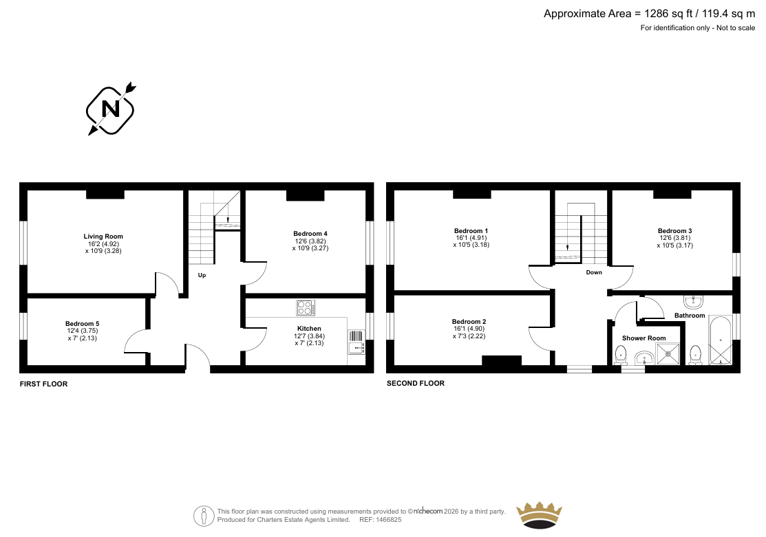 First & Second Floor Maisonette, 55, London Road, East Sussex floorplan