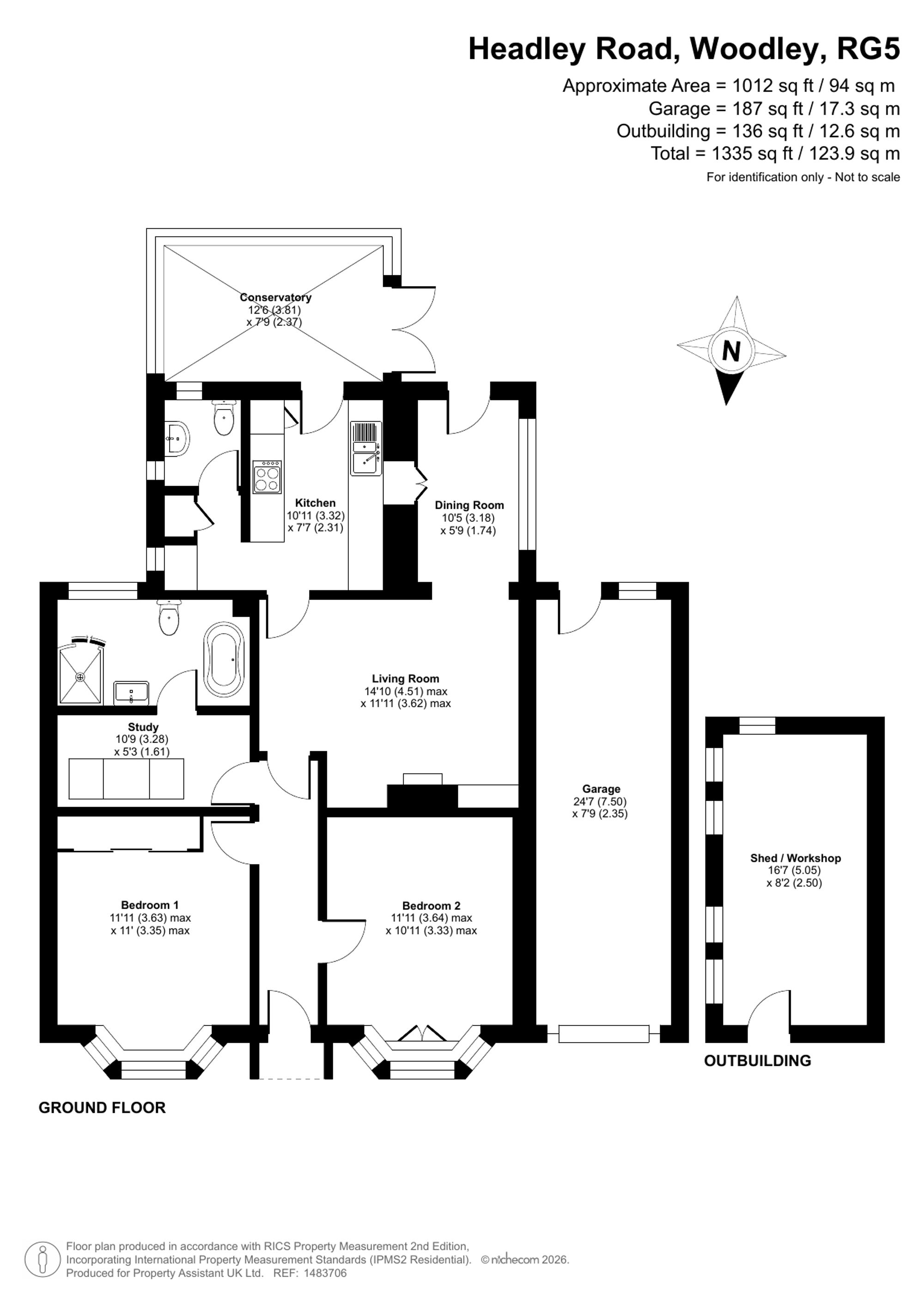 76 Headley Road, Reading floorplan