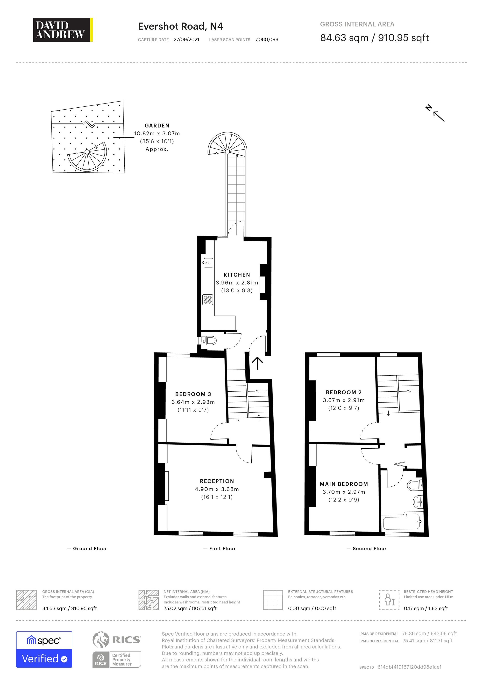 Flat B, 105 Evershot Road, London, London floorplan