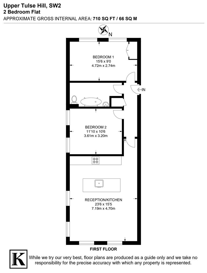 Flat D, 129, Upper Tulse Hill, London floorplan