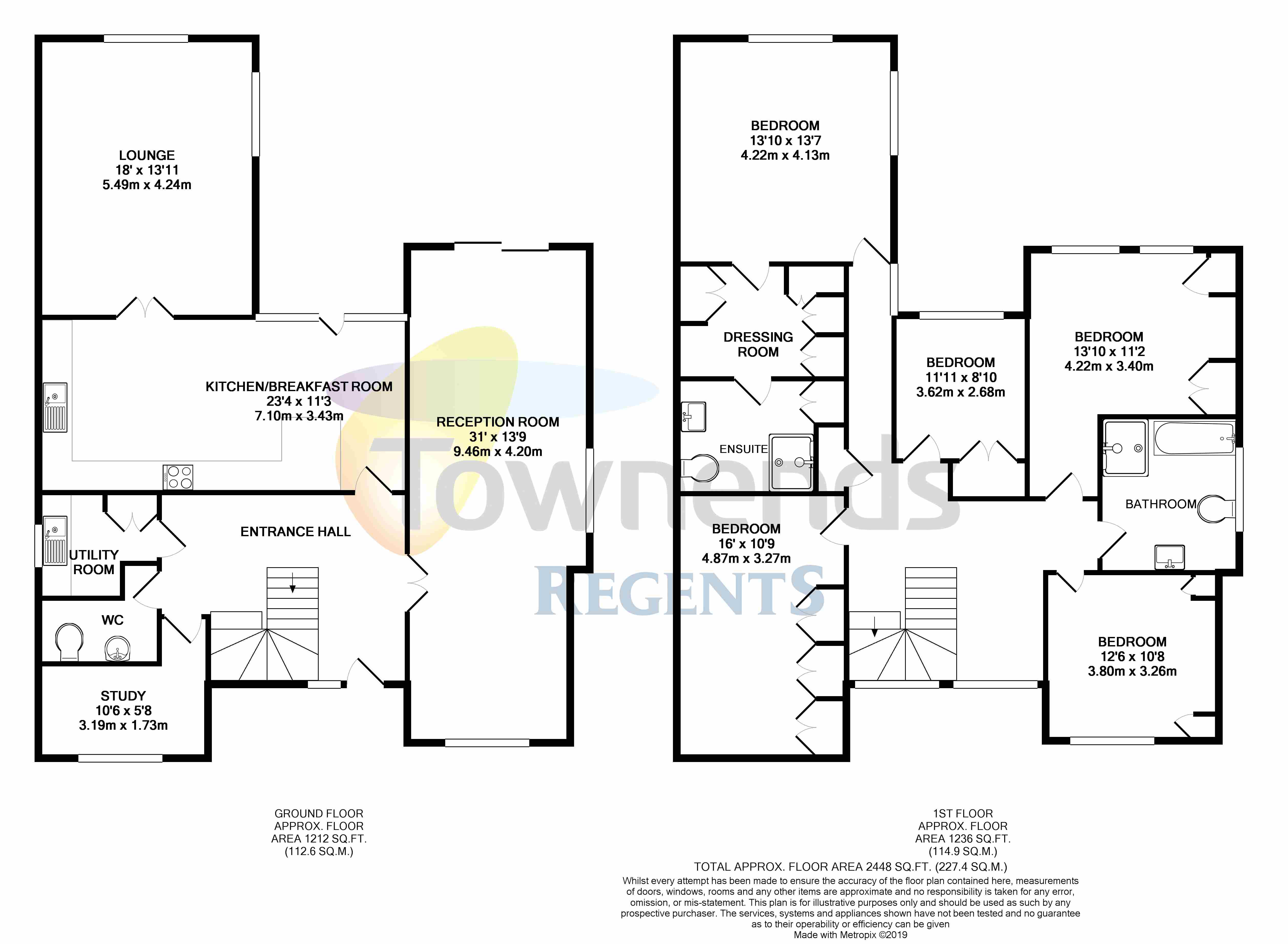 5 bed detached house for sale in Woodham Lane, New Haw, Addlestone