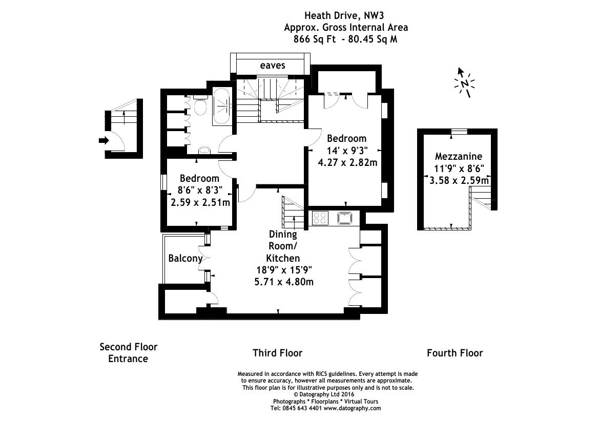 2 Bedrooms Flat to rent in Heath Drive, London NW3