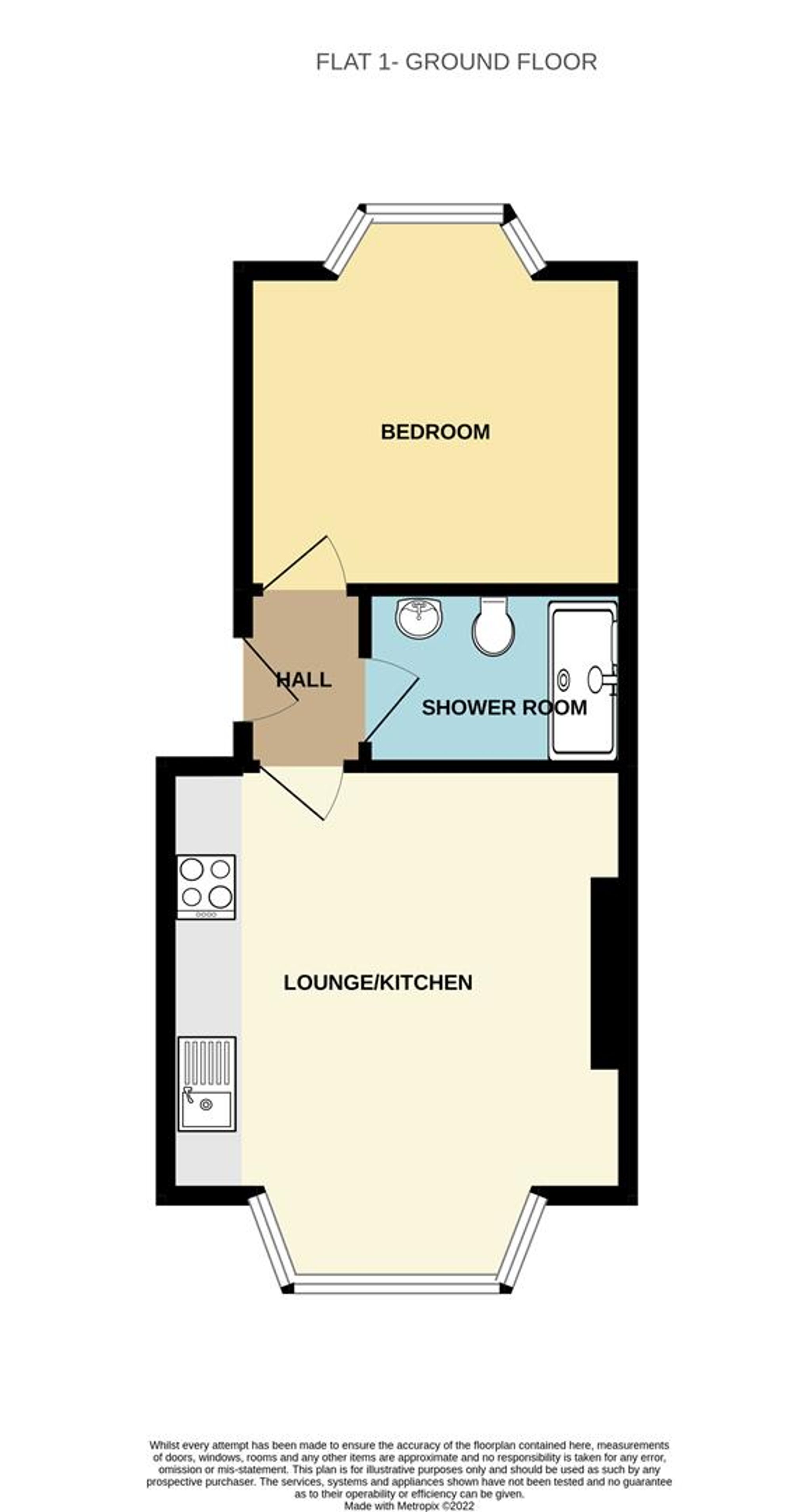 Flat 1, 128 North Marine Road, Scarborough floorplan