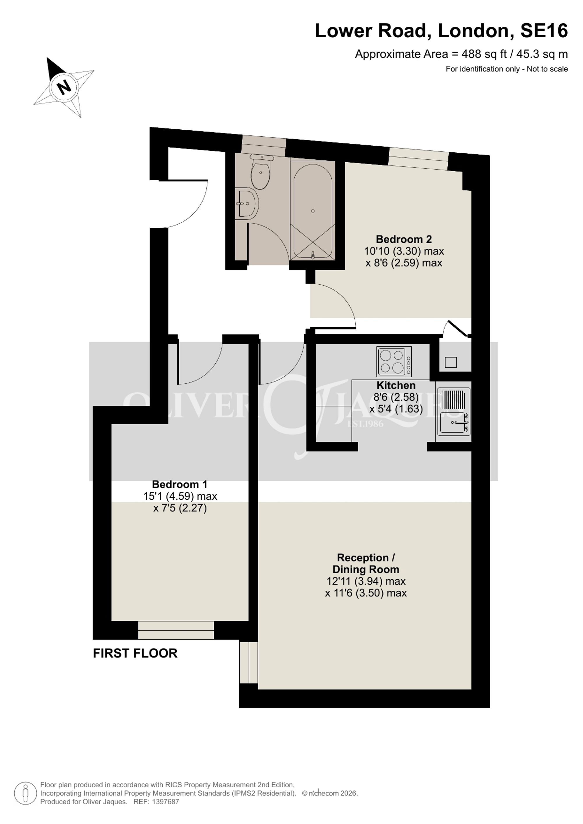 Flat 3, 122 Lower Road, London floorplan