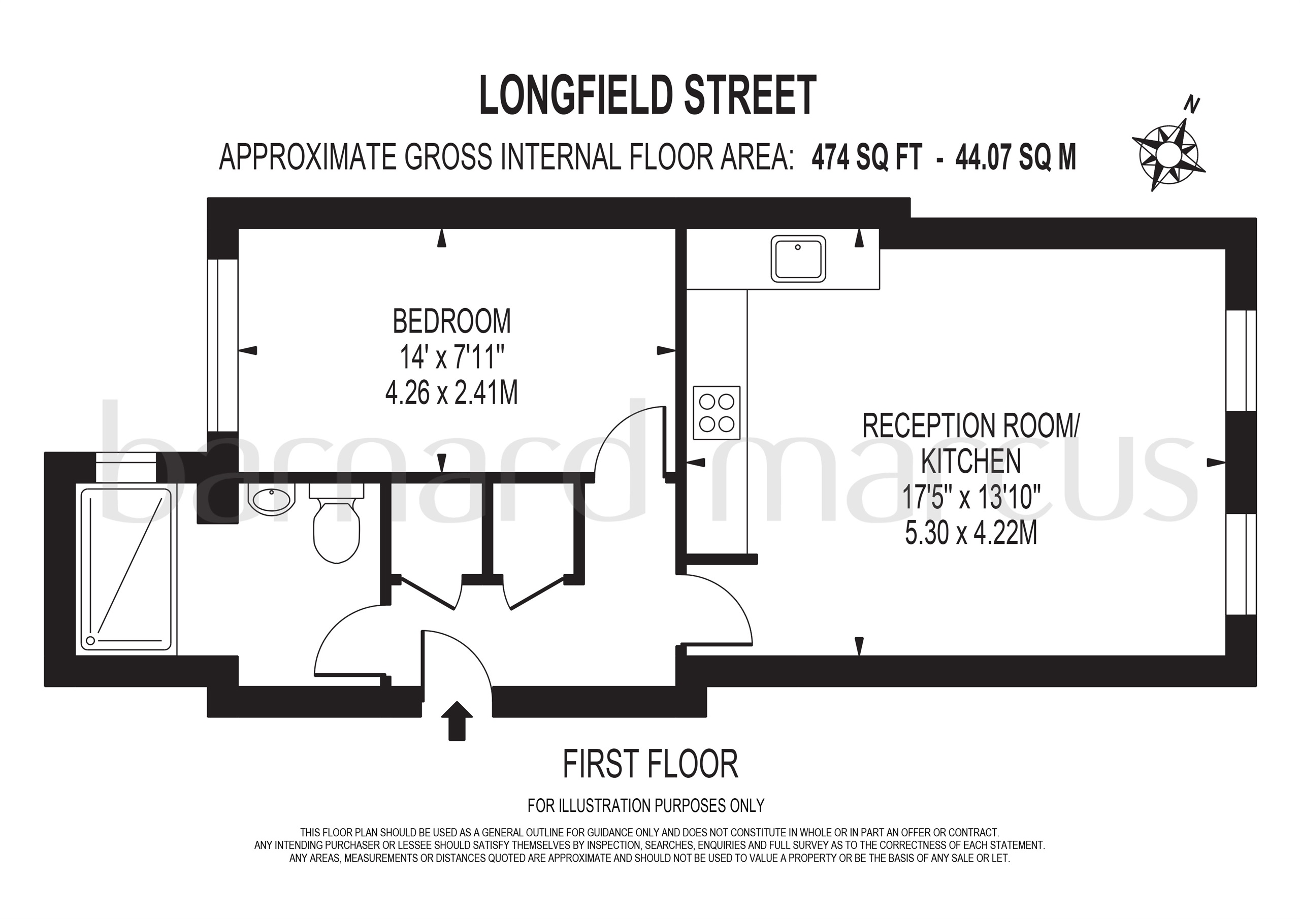 Flat 2, 2a, Longfield Street, London floorplan