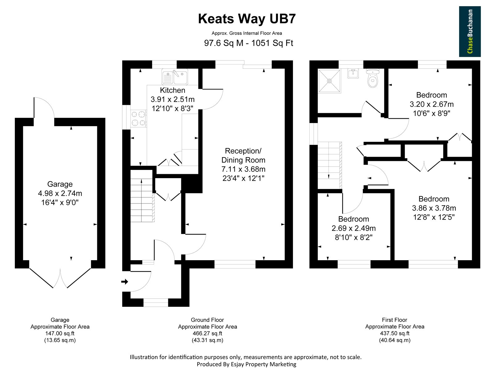44, Keats Way, Middlesex floorplan