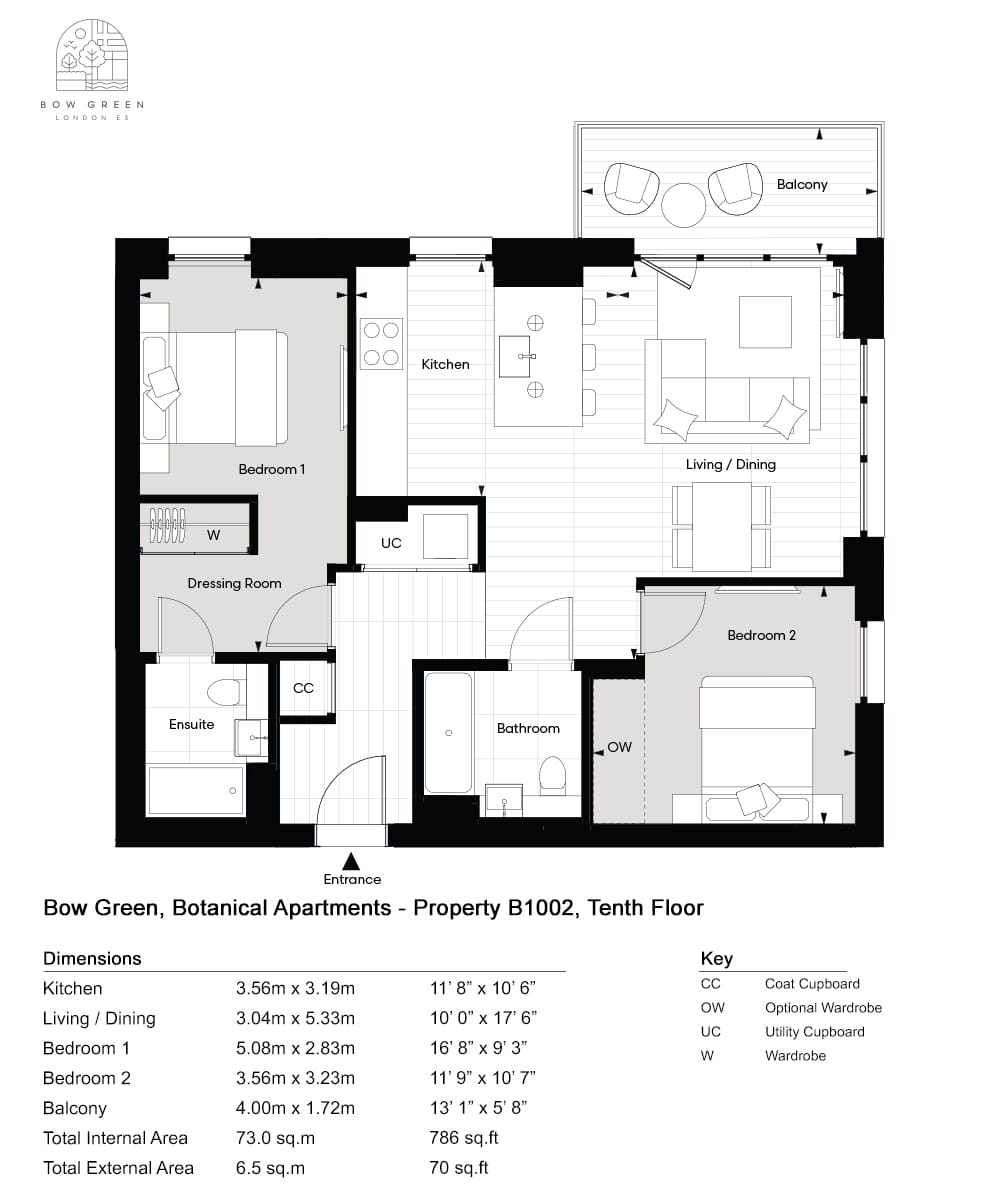 B1002, Bow, E3 4Bh, Bow floorplan