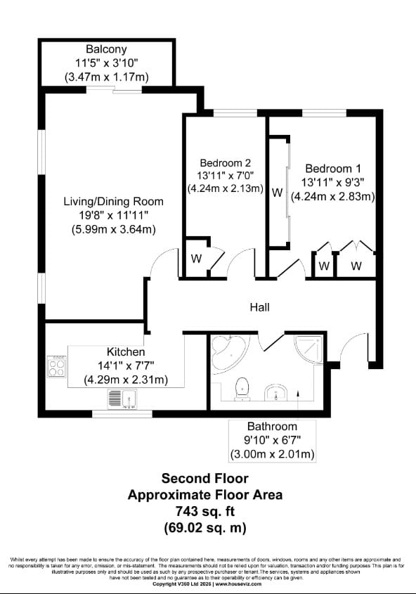 21 Nutbourne Court, Riverside Road, Staines-upon-Thames floorplan